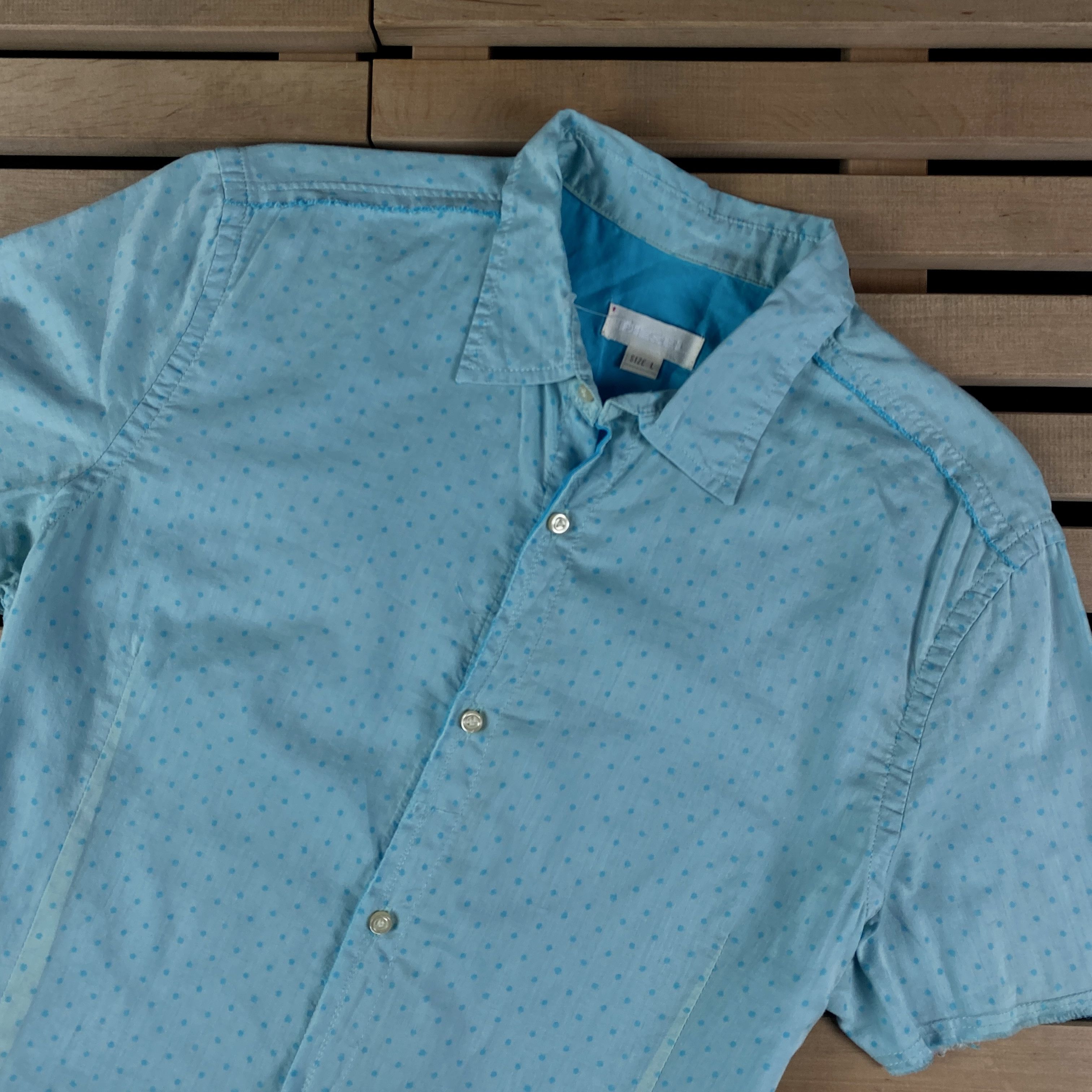 Diesel Men’s Shirt Short Sleeve Diesel Size L Blue Size US L / EU 52-54 / 3 - 2 Thumbnail