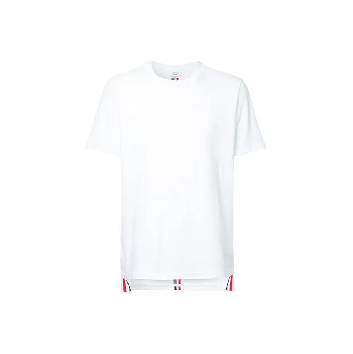 Thom Browne Thom Browne White Cotton Short Sleeve T-Shirt Size US S / EU 44-46 / 1 - 1 Thumbnail