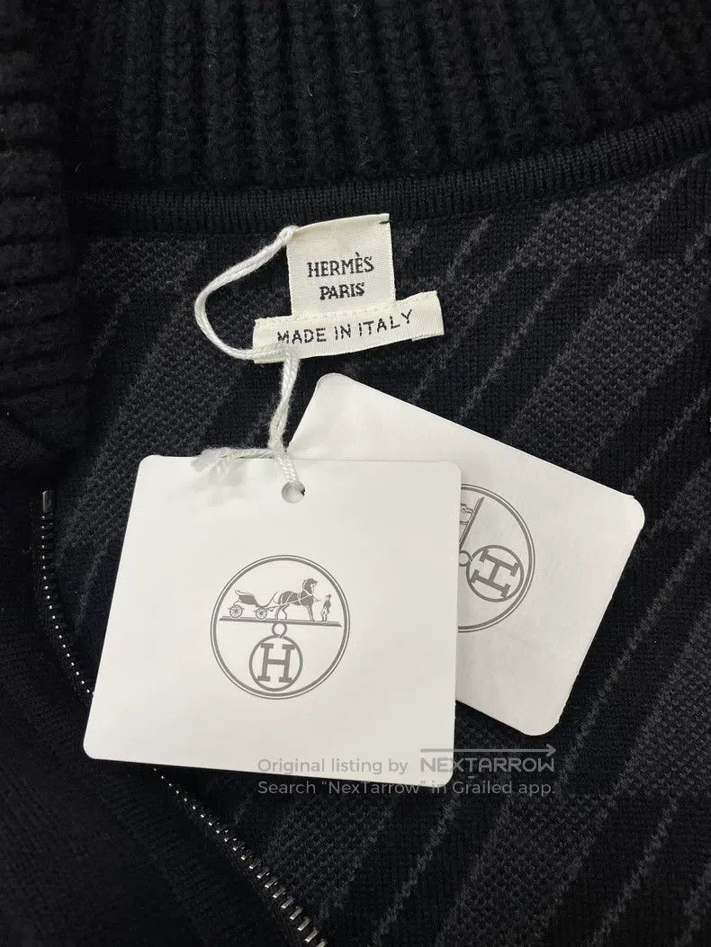 Hermes Hermes Black reversible long woolen coat, loose fit Size XXS / US 00 / IT 34 - 3 Thumbnail
