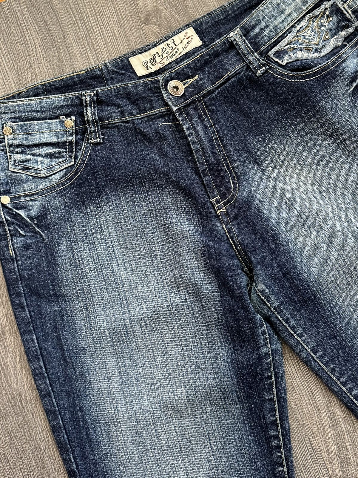 Japanese Brand Y2K Vintage Reflect Washed Flared Jeans If6was9 style Size US 34 / EU 50 - 3 Thumbnail