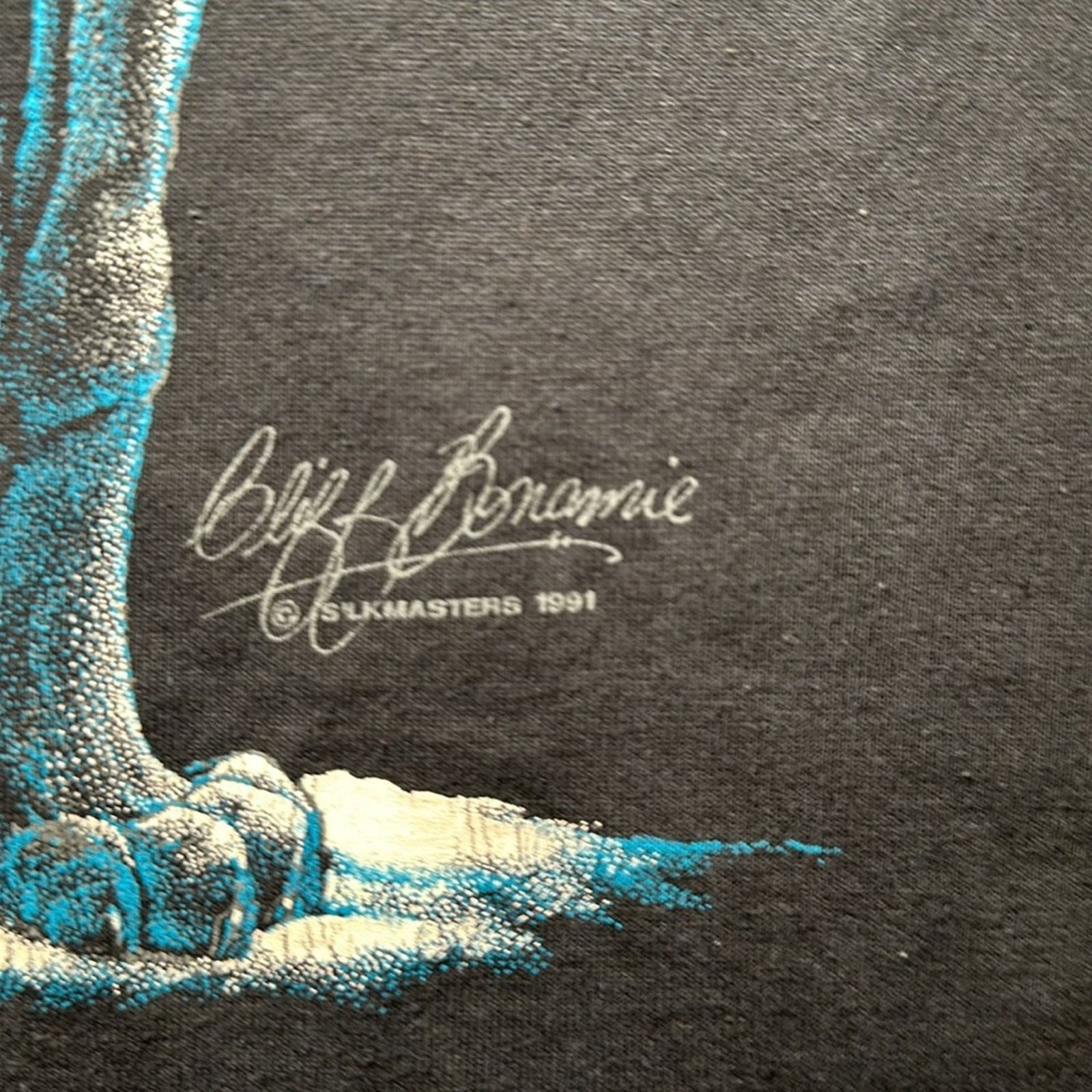 Other Timber Wolf Cliff Bonamie 1991 Vintage Oneita Tee - Large Size US L / EU 52-54 / 3 - 6 Thumbnail