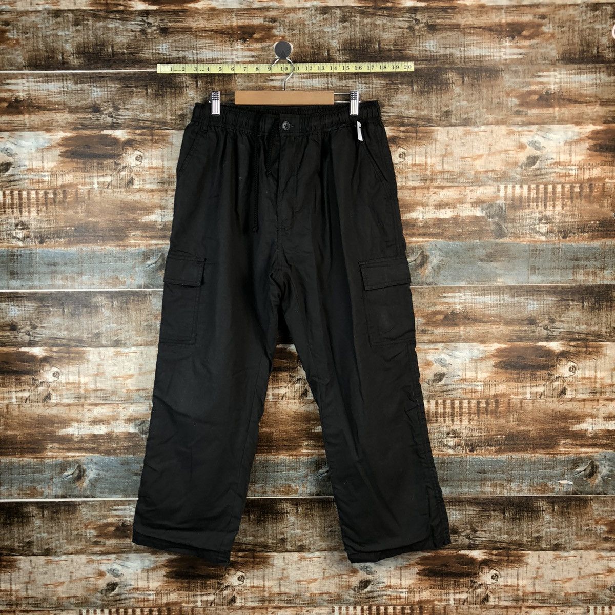 Japanese Brand Japanese Brand Black Cargo Multipocket Pants #A2529 Size US 31 - 1 Thumbnail