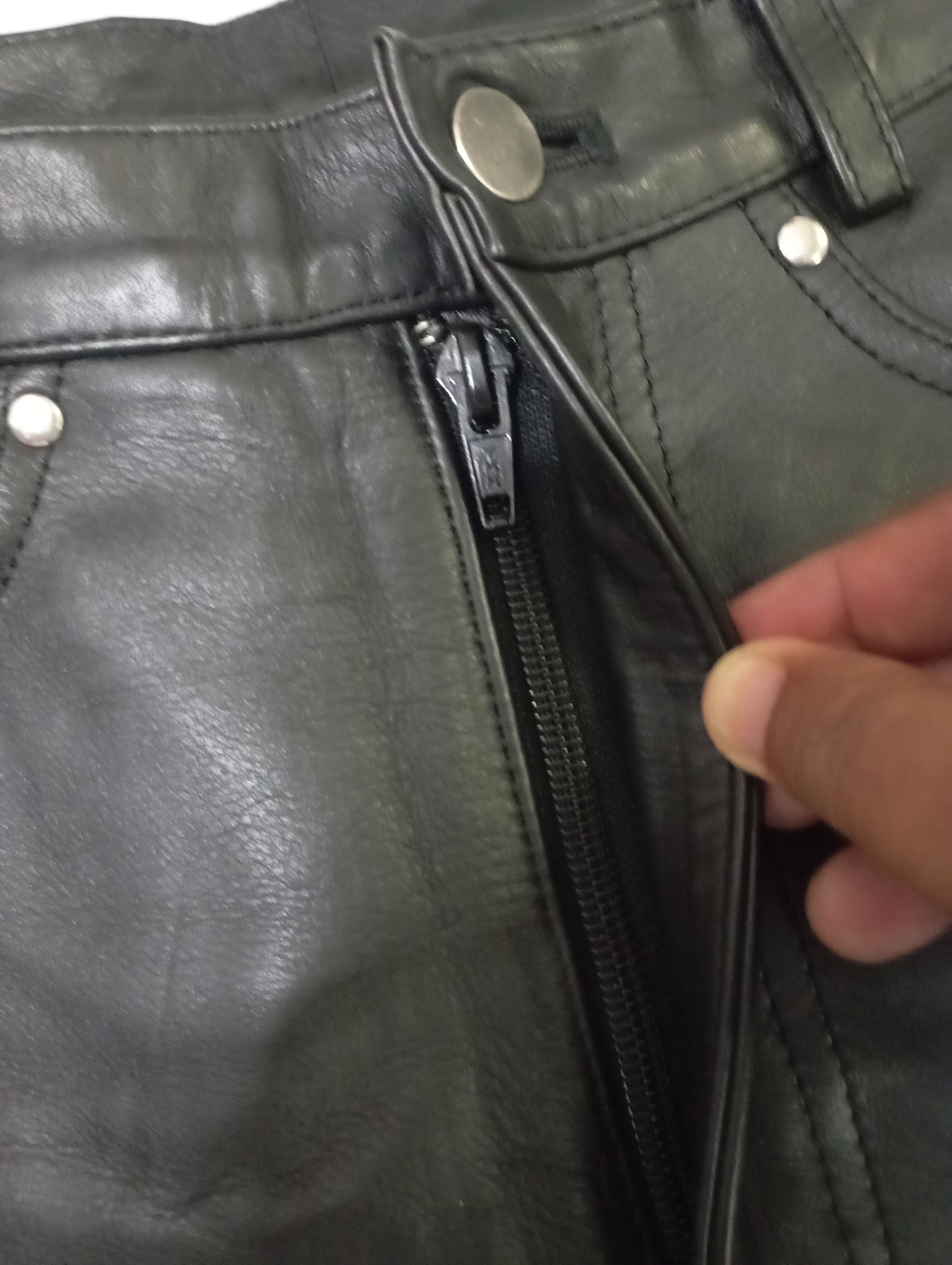 If Six Was Nine 2000s Japanese Archieve Cow Leather MET'Z Fl6 Flare Jeans Size US 28 / EU 44 - 17 Thumbnail