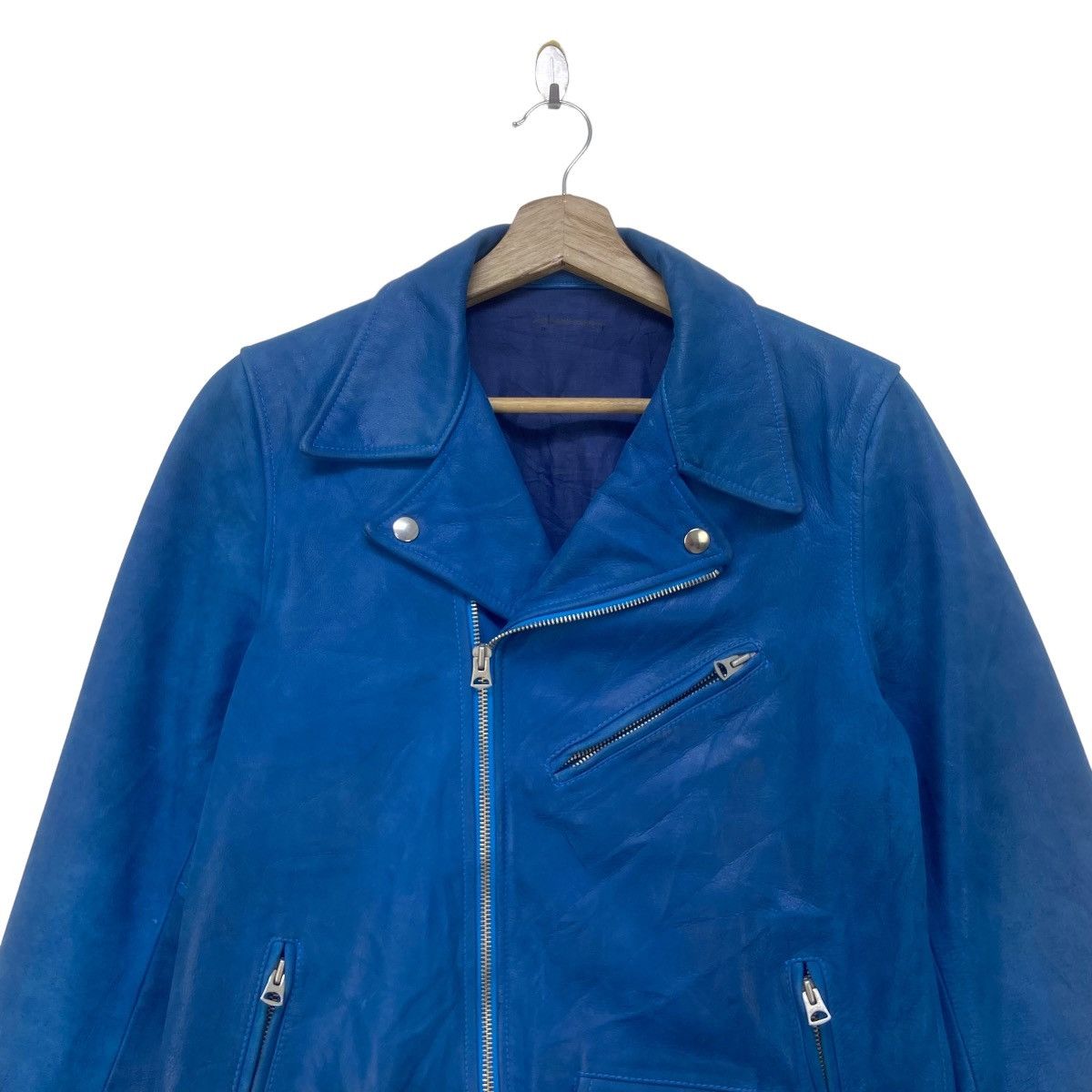 Japanese Brand Browny Japan Double Collar Cow Leather Biker Jacket Size US XS / EU 42 / 0 - 3 Thumbnail