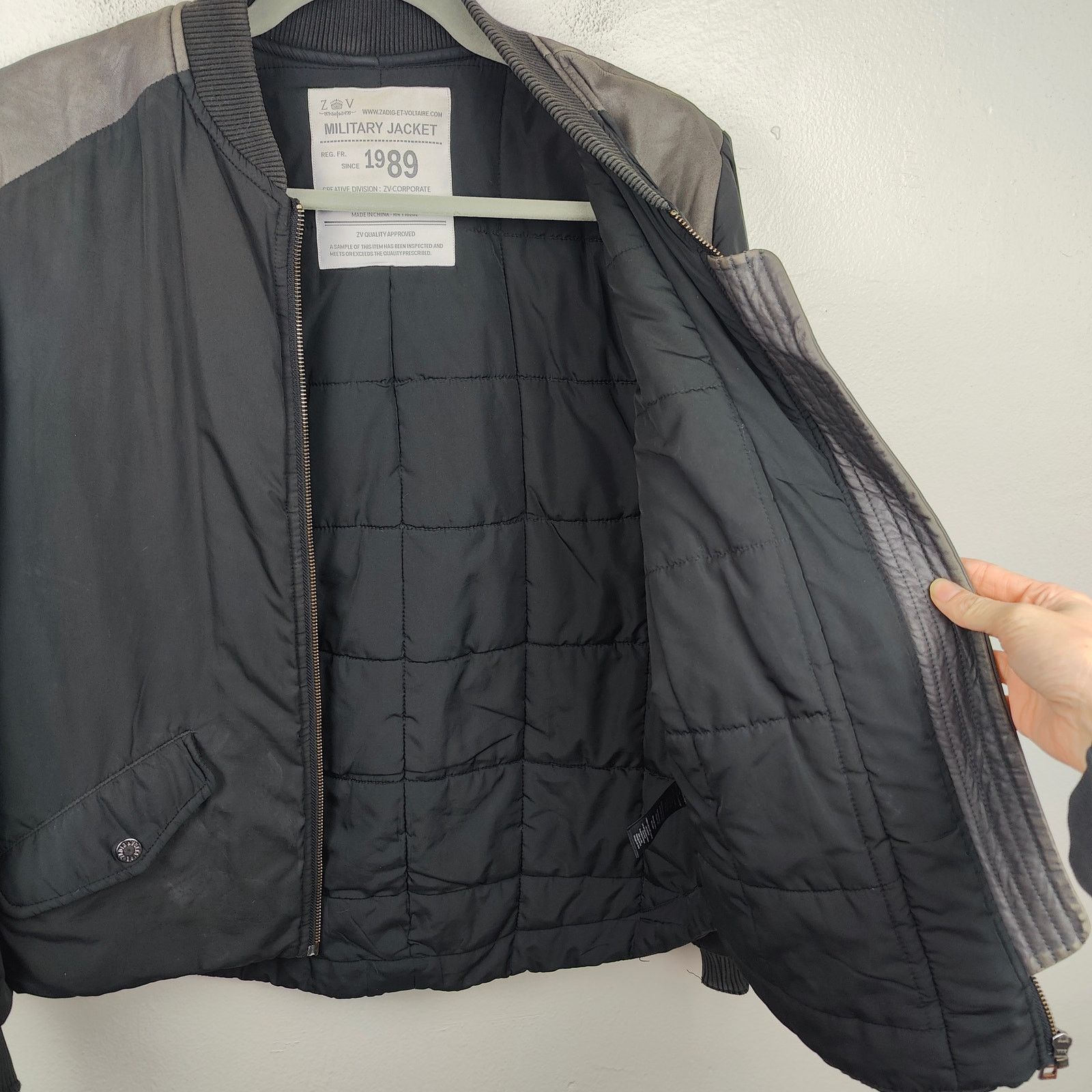 Zadig & Voltaire Zadig & Voltaire Kal Bomber Jacket Womens Small Black Size S / US 4 / IT 40 - 6 Thumbnail