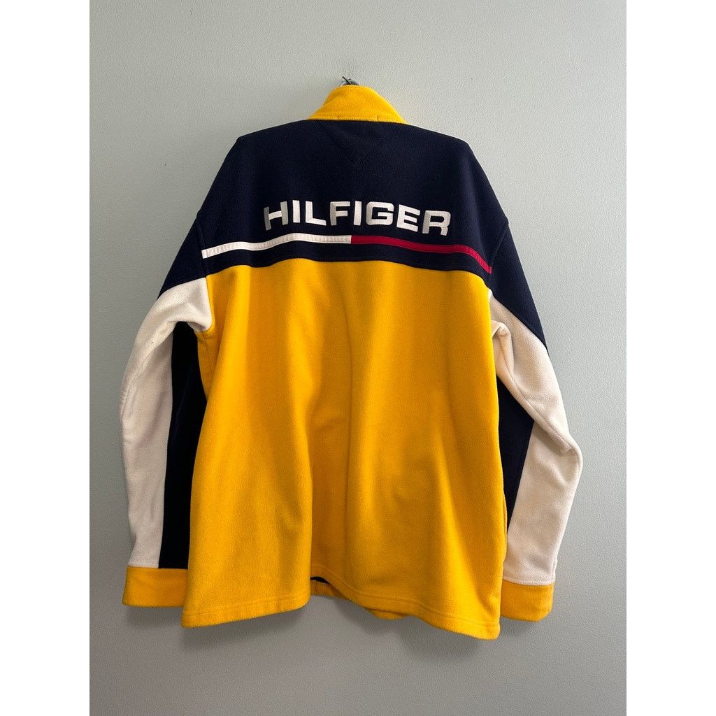 Tommy Hilfiger Vintage Y2K Tommy Hilfiger yellow fleece full zip jacket Size US XL / EU 56 / 4 - 3 Thumbnail