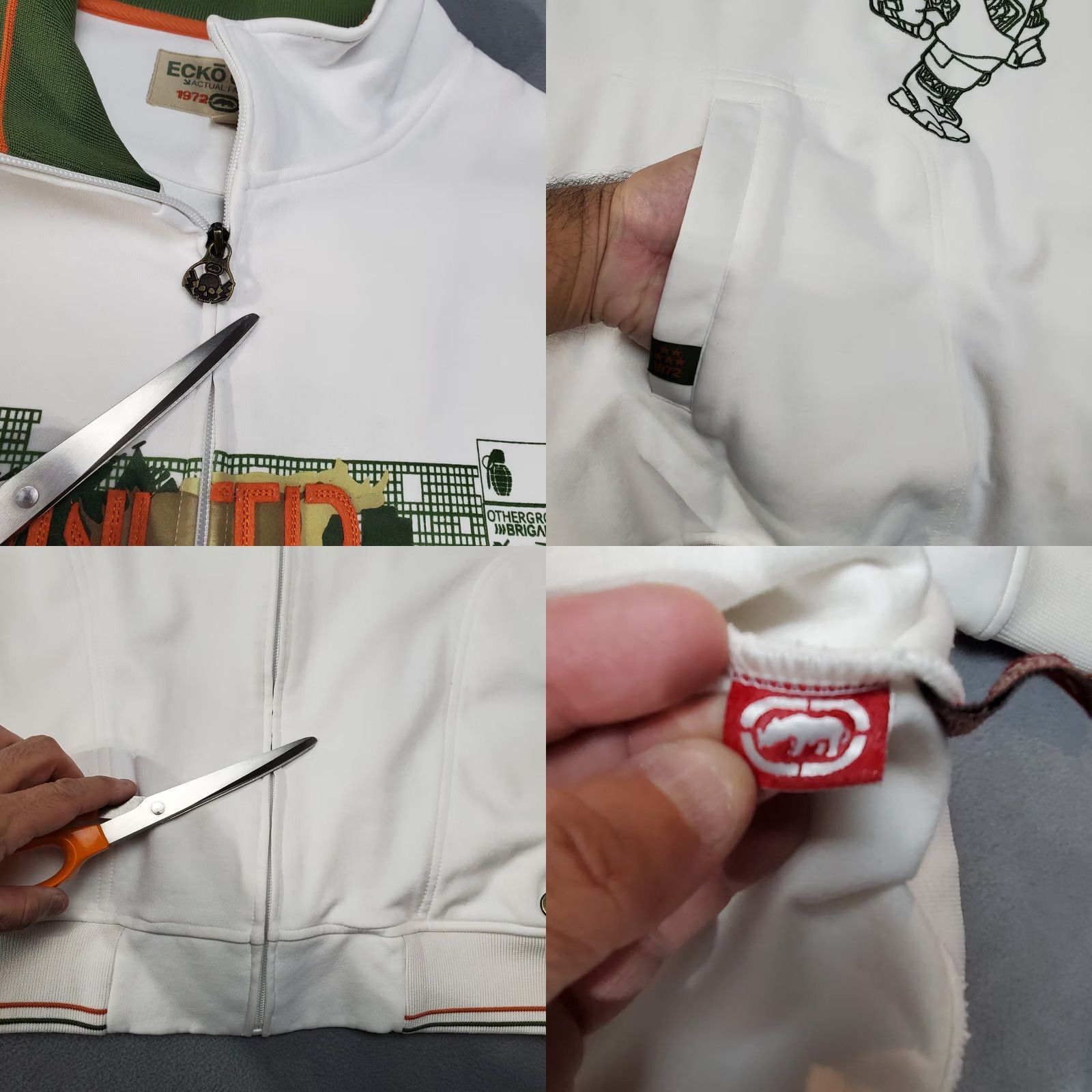 Ecko Unltd. VINTAGE Ecko Unltd. Track Jacket Mens 2XL White Embroidered Hip Hop 90s Streetwear Jacket Mens XXL White Size US XXL / EU 58 / 5 - 9 Thumbnail