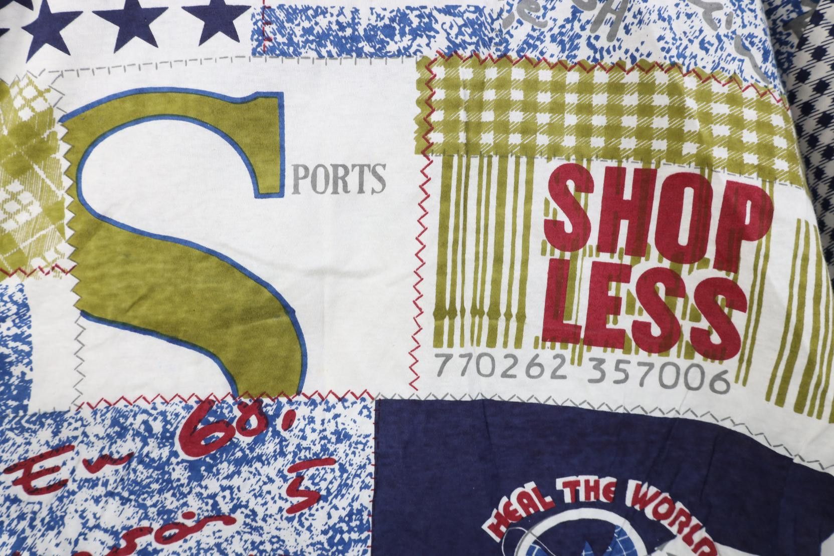 Vintage Deadstock Vintage 90s Streetwear Patchwork All Over T-Shirt Size US XXL / EU 58 / 5 - 8 Thumbnail