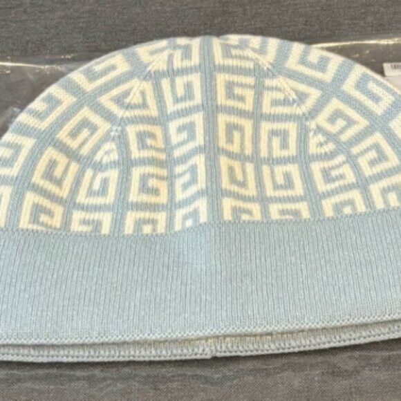 Givenchy Givenchy Double Face Knit Beanie Ice Blue Size ONE SIZE - 4 Thumbnail