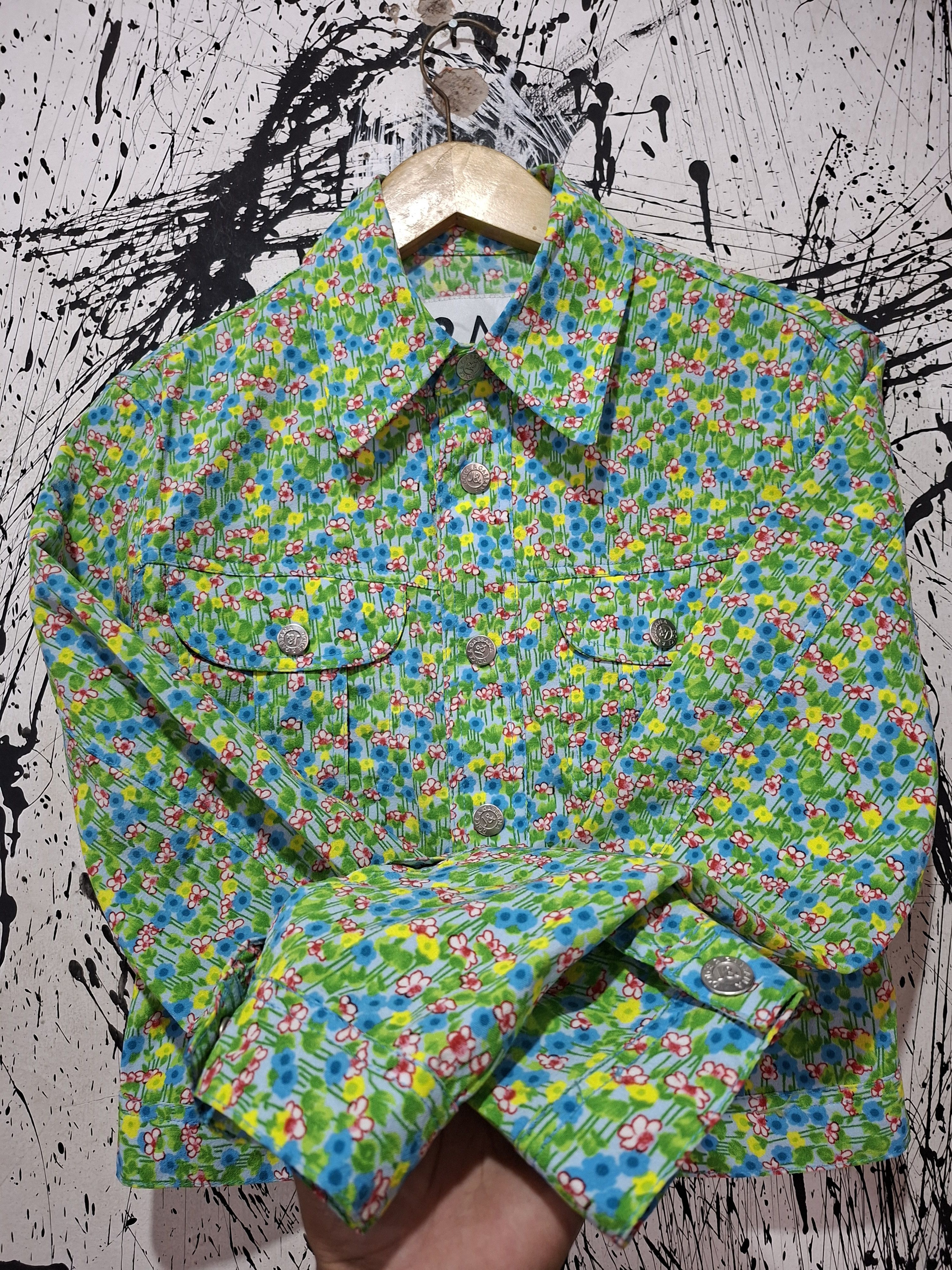 Dolce & Gabbana DOLCE & GABBANA SS 2003 FLORAL CROPPED TRUCKER JACKET Size S / US 4 / IT 40 - 6 Thumbnail