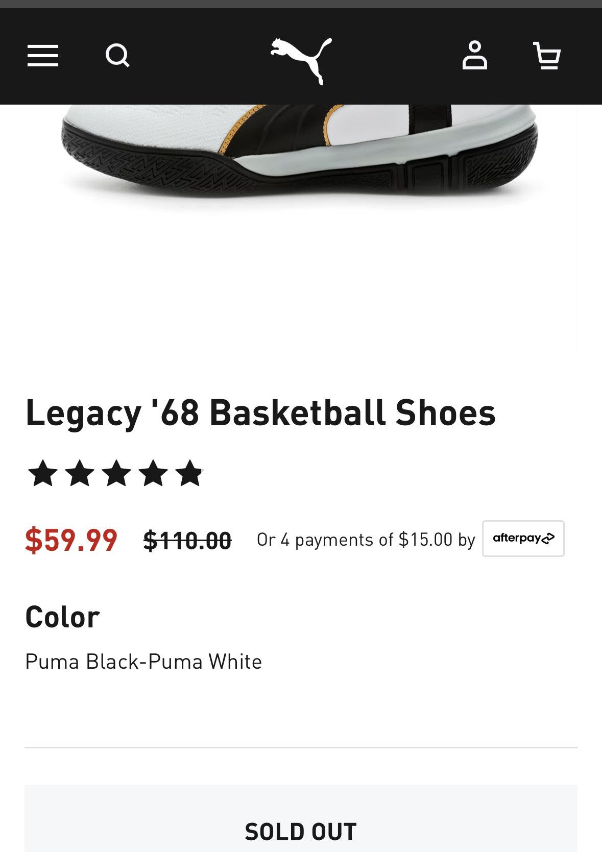Puma puma legacy ‘68 basketball shoes size 12 men Size US 12 / EU 45 - 16 Thumbnail