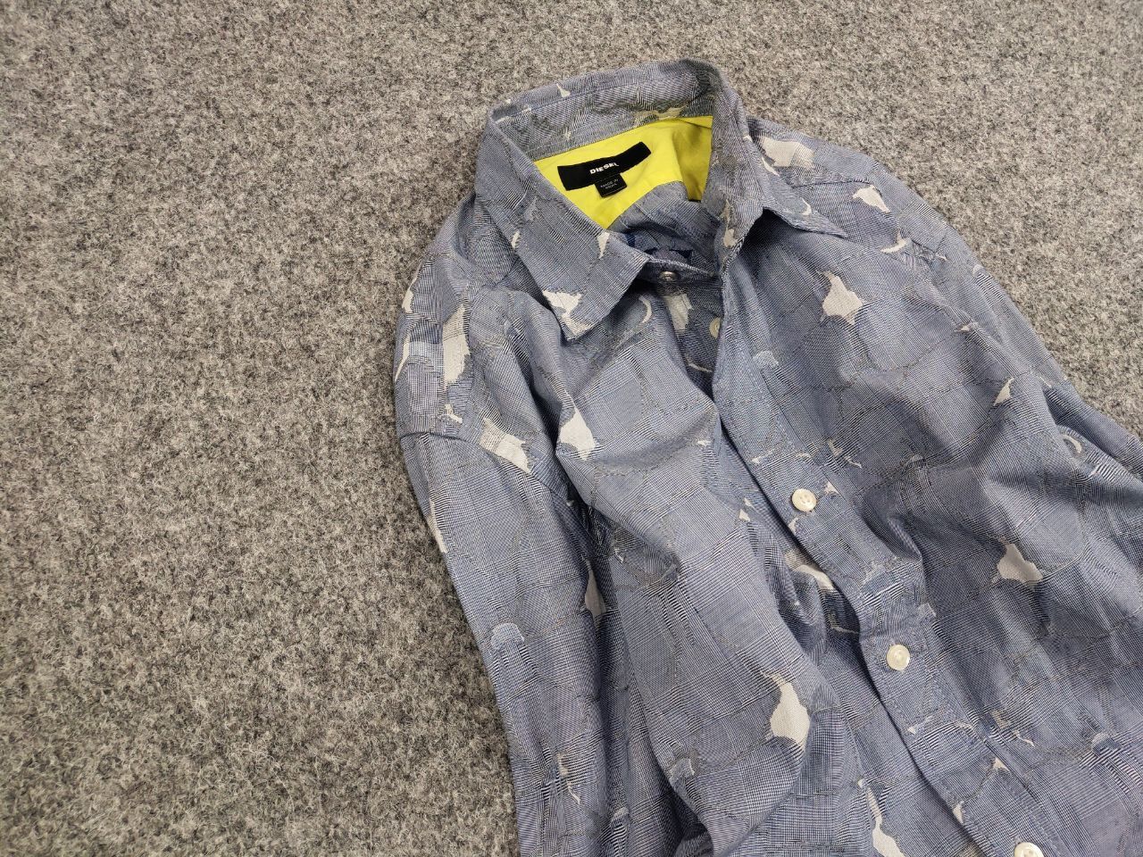 Diesel Diesel Design Casual Blue Pattern Buttons Shirt Y2K Style Size US M / EU 48-50 / 2 - 8 Thumbnail