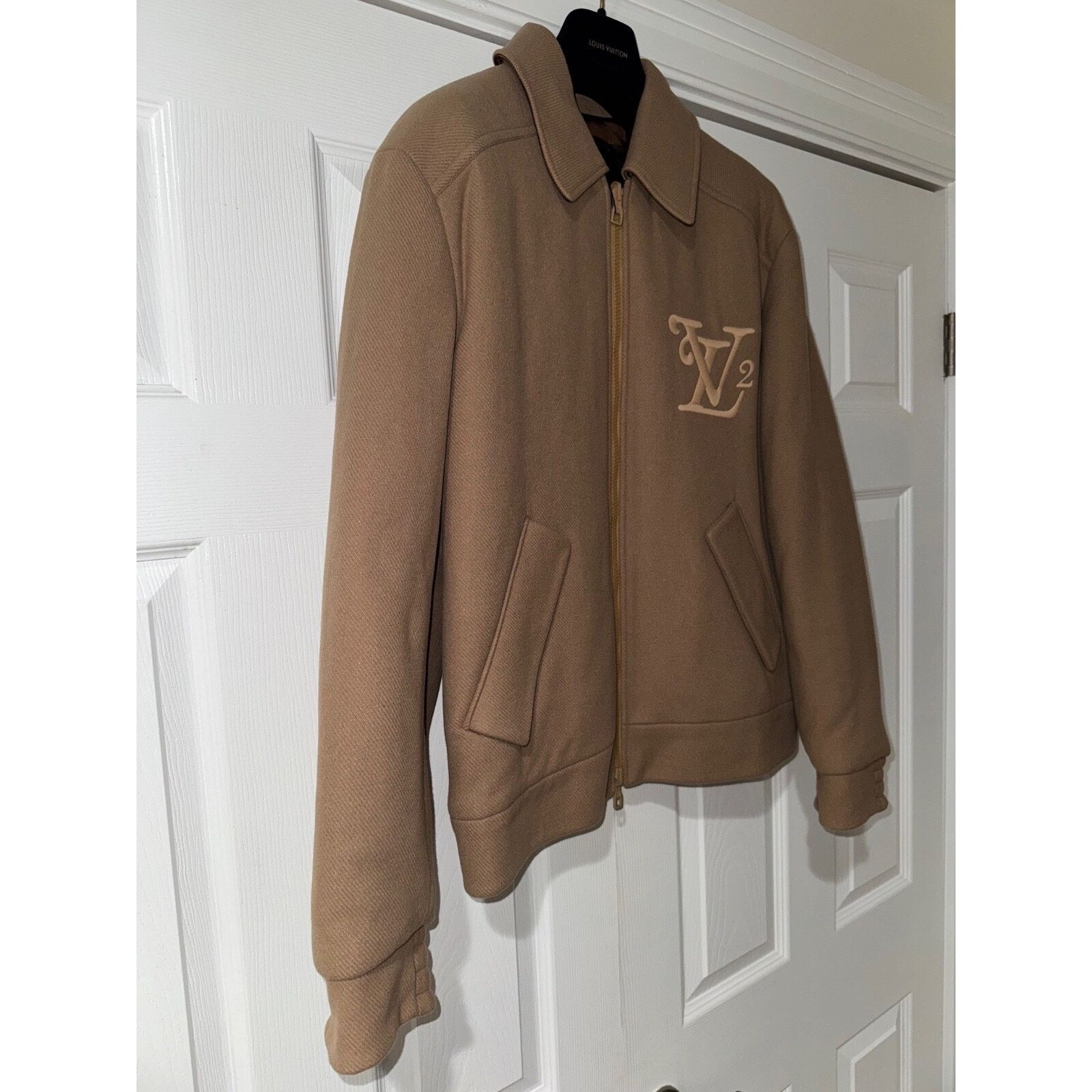 Louis Vuitton Louis Vuitton Nigo Damier Bomber Camel Beige Brown Jacket 48 Size US M / EU 48-50 / 2 - 9 Thumbnail