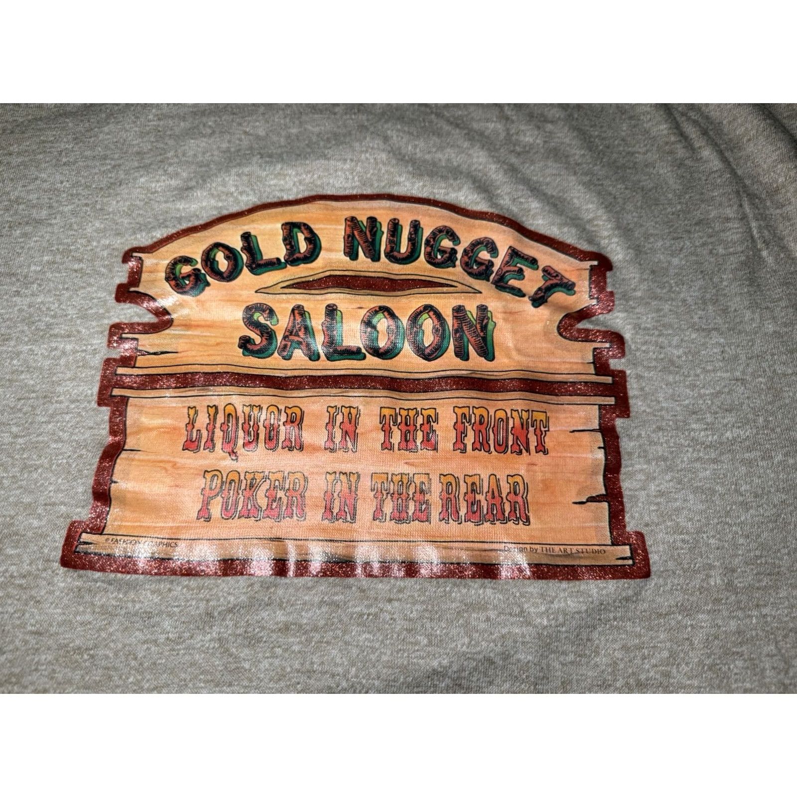 Vintage VINTAGE Sportswear Shirt XL White Vtg 70s Gold Nugget Saloon Ringer Tee Bar Western Style Tag Size US XL / EU 56 / 4 - 3 Thumbnail