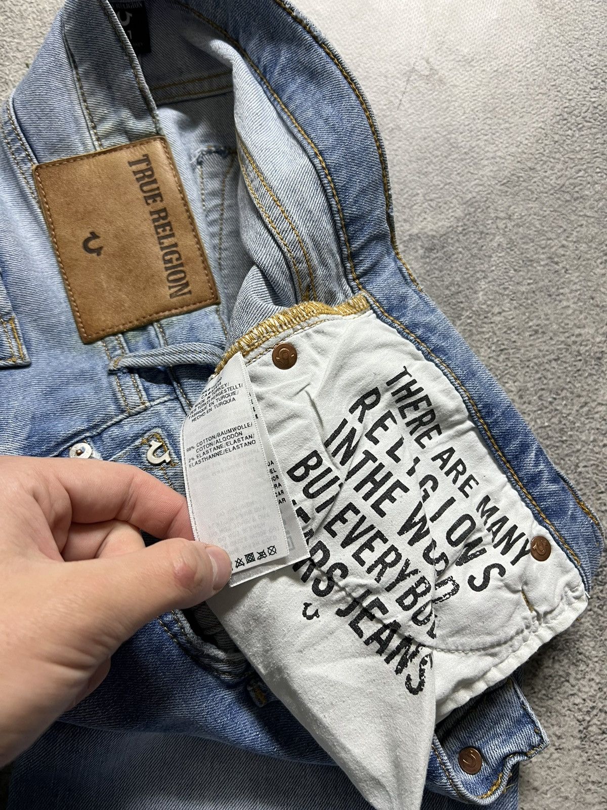 True Religion × Vintage Vintage Y2k True Religion 💙 Blue Denim Jeans 00’s Size 31" - 14 Thumbnail