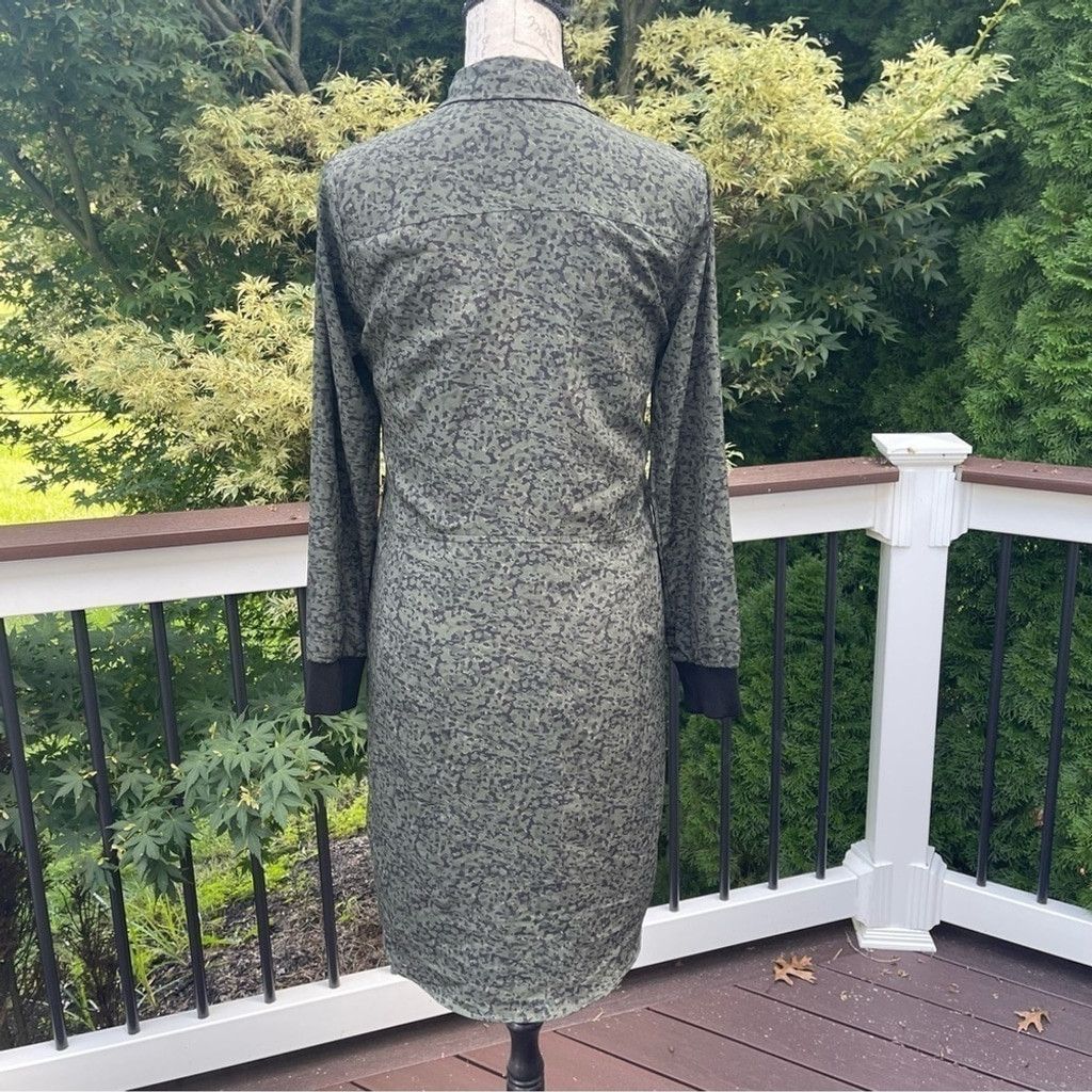 Other ECRU Ronan Shirtdress, Green Camo, long sleeves Sz XS Size XS / US 0-2 / IT 36-38 - 6 Thumbnail