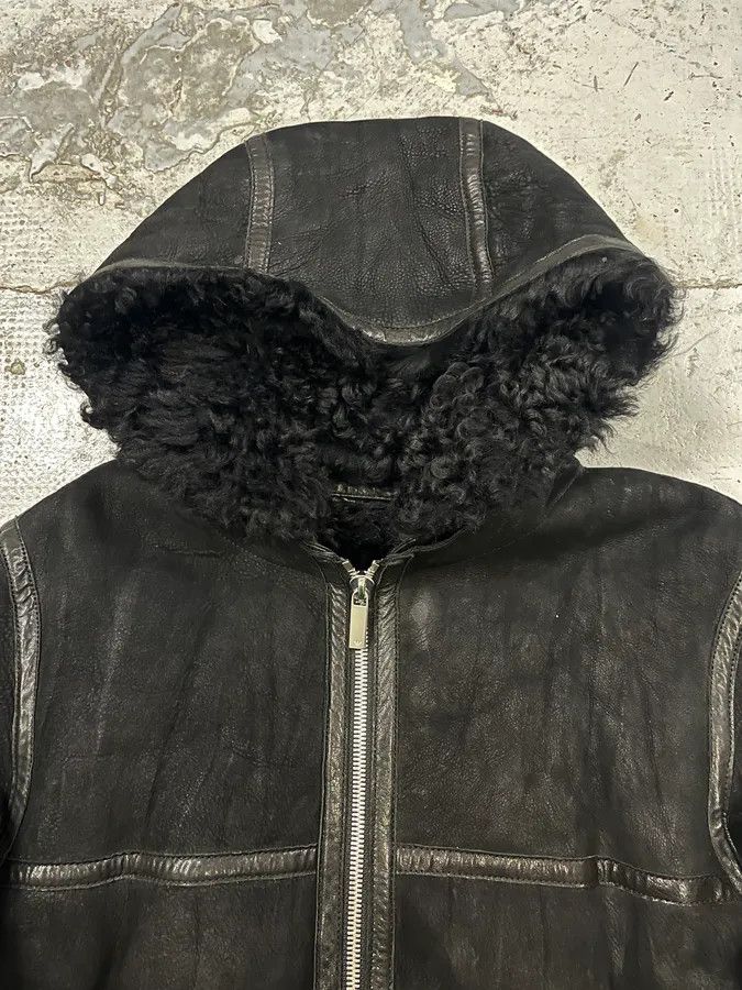 Emporio Armani AW2018 Emporio Armani Fur Collar Black Leather Jacket Size US M / EU 48-50 / 2 - 6 Thumbnail