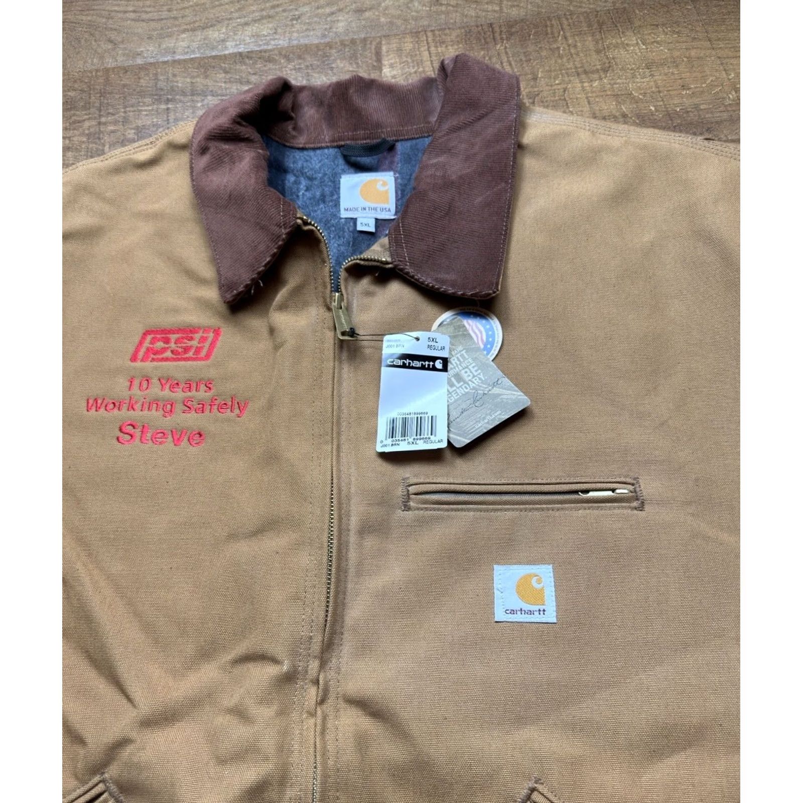 Carhartt VINTAGE Carhartt Jacket Mens 5XL Brown NWT Detroit Blanket Lined J001 BRN USA Workwear Full Zip Size US XXL / EU 58 / 5 - 2 Thumbnail
