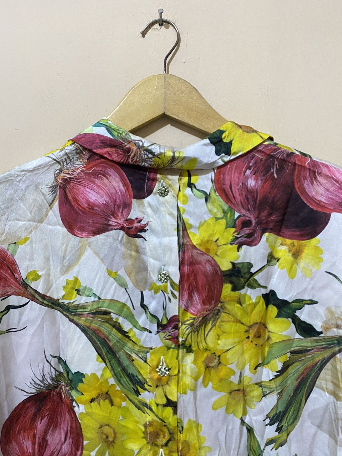 Dolce & Gabbana SS12 Dolce & Gabbana Onion Printed Silk Blouse “RUNWAY” Size S / US 4 / IT 40 - 10 Thumbnail