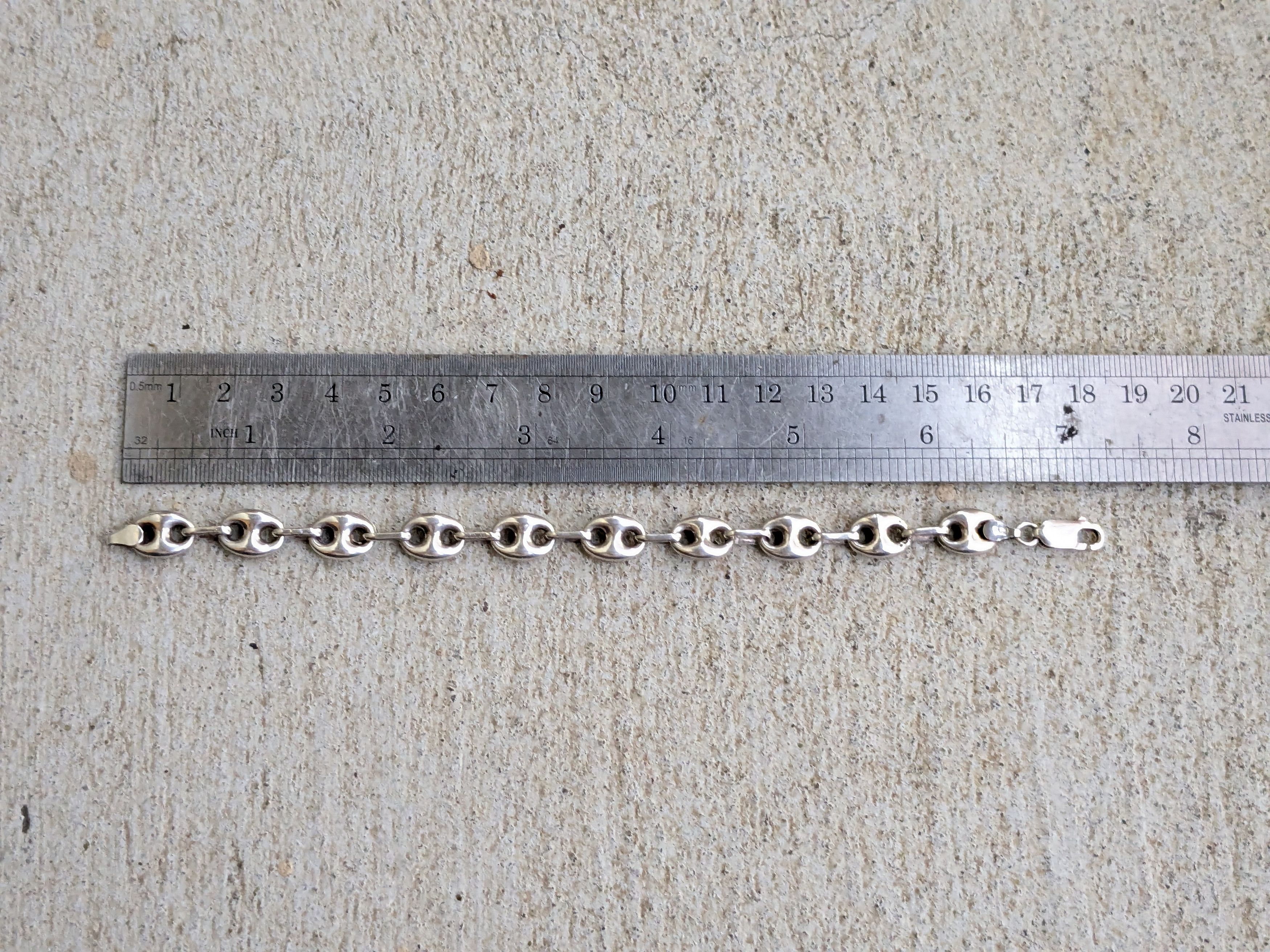 Vintage Vintage Sterling Silver Bracelet Puffy Hollow Anchor Size ONE SIZE - 11 Thumbnail