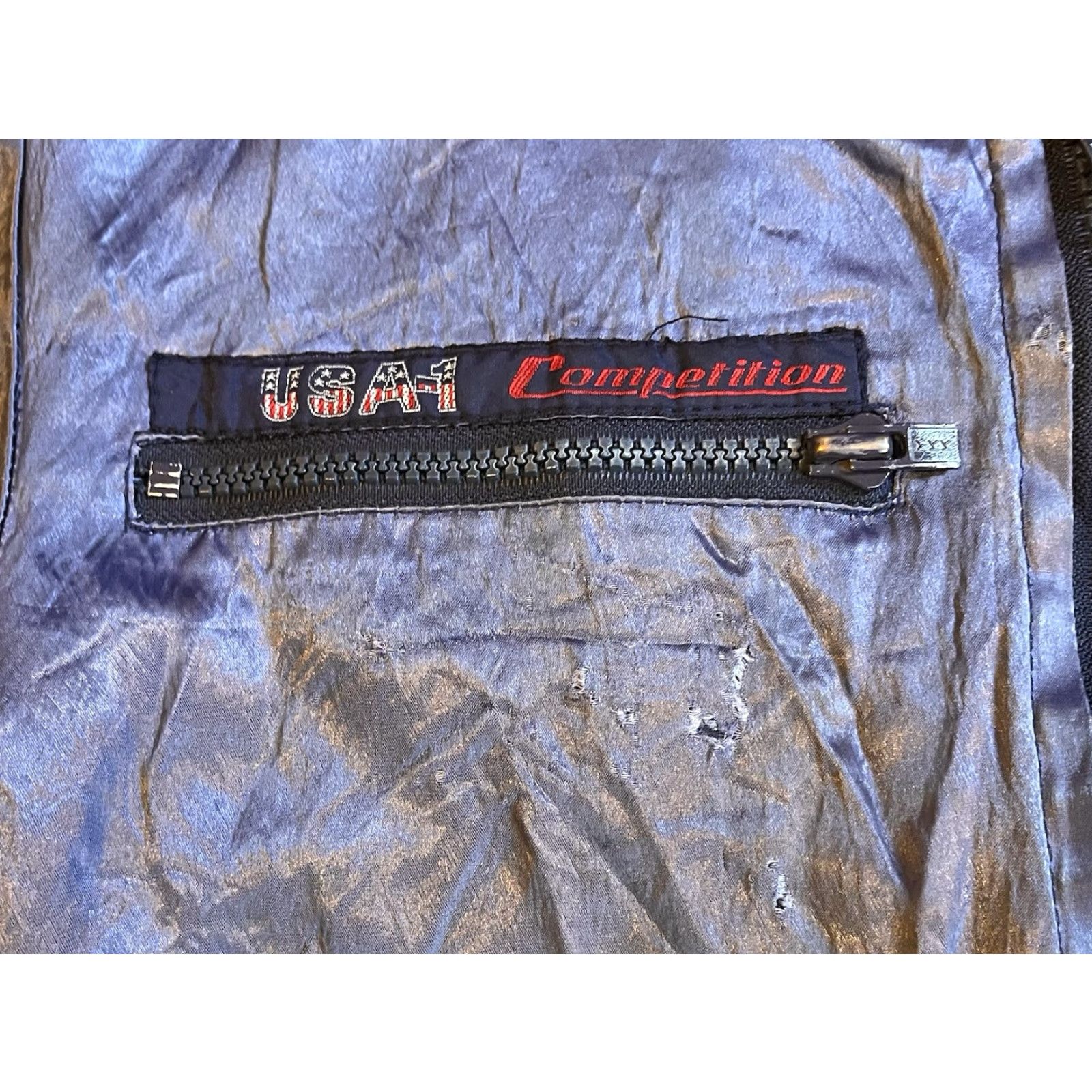 Vintage VINTAGE Style Auto USA-1 Bomber Jacket Shirt Blue Mens Small 80s Logo Back Casual Size US S / EU 44-46 / 1 - 5 Thumbnail