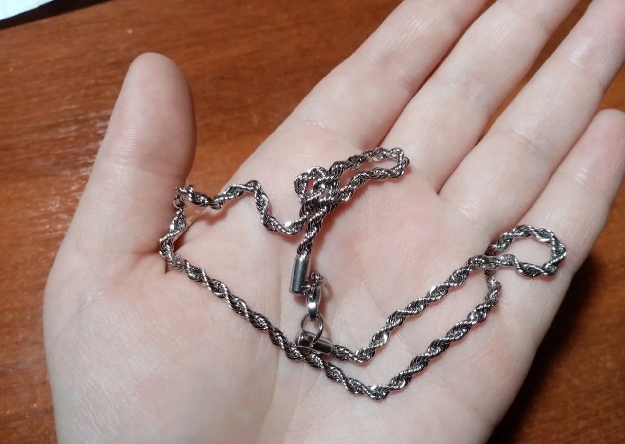 Other 45 CM Silver Color Rope Chain Necklace Size ONE SIZE - 3 Thumbnail
