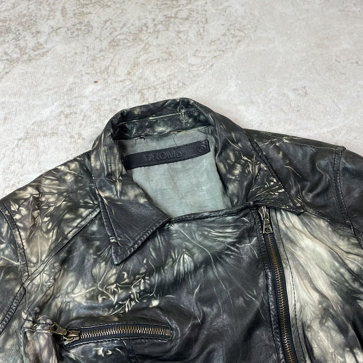 Drome DROMe Italy Printed Leather Biker Jacket Like Rick Owens Size S / US 4 / IT 40 - 8 Thumbnail