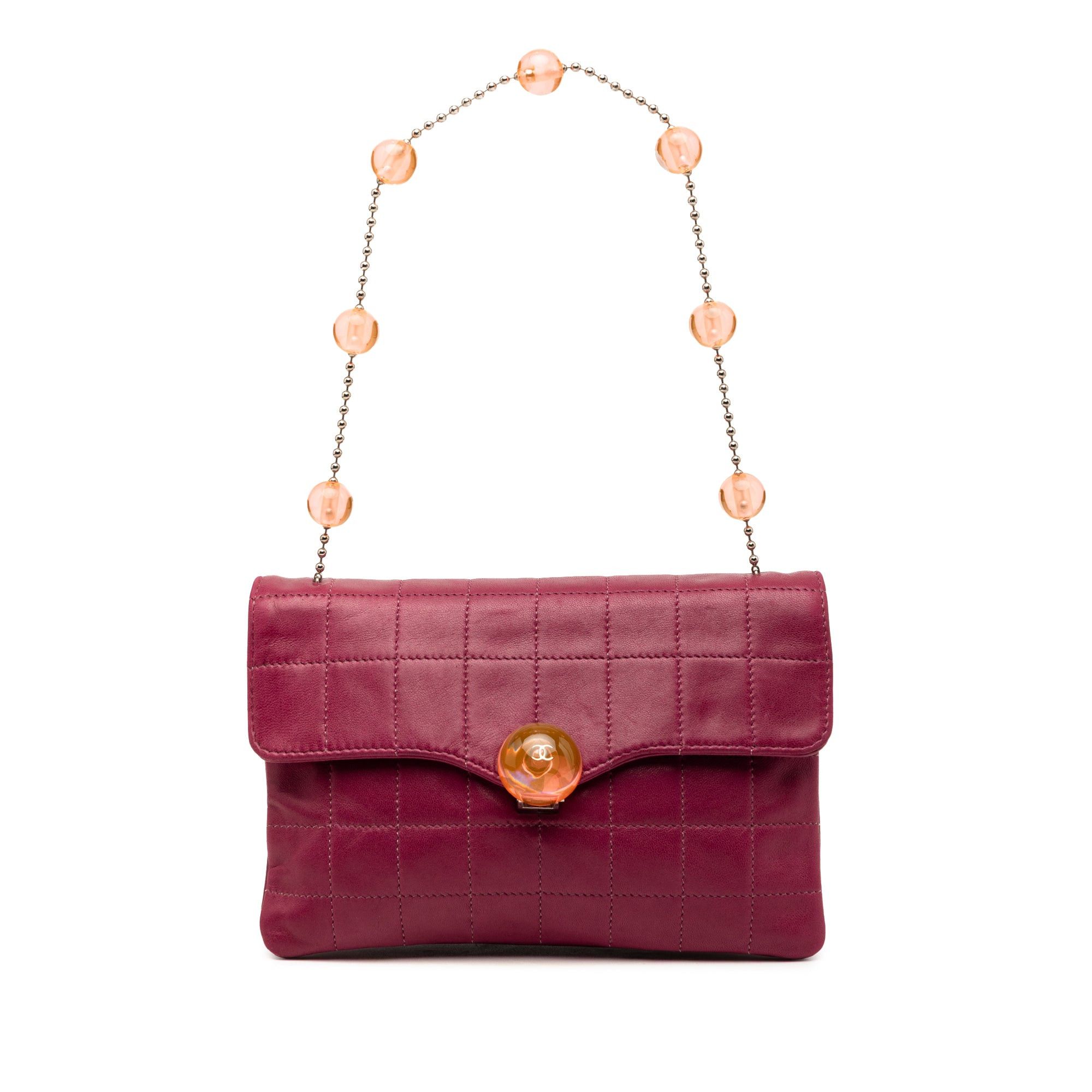 Chanel CC Choco Bar Lambskin Beaded Chain Flap Size ONE SIZE - 1 Thumbnail