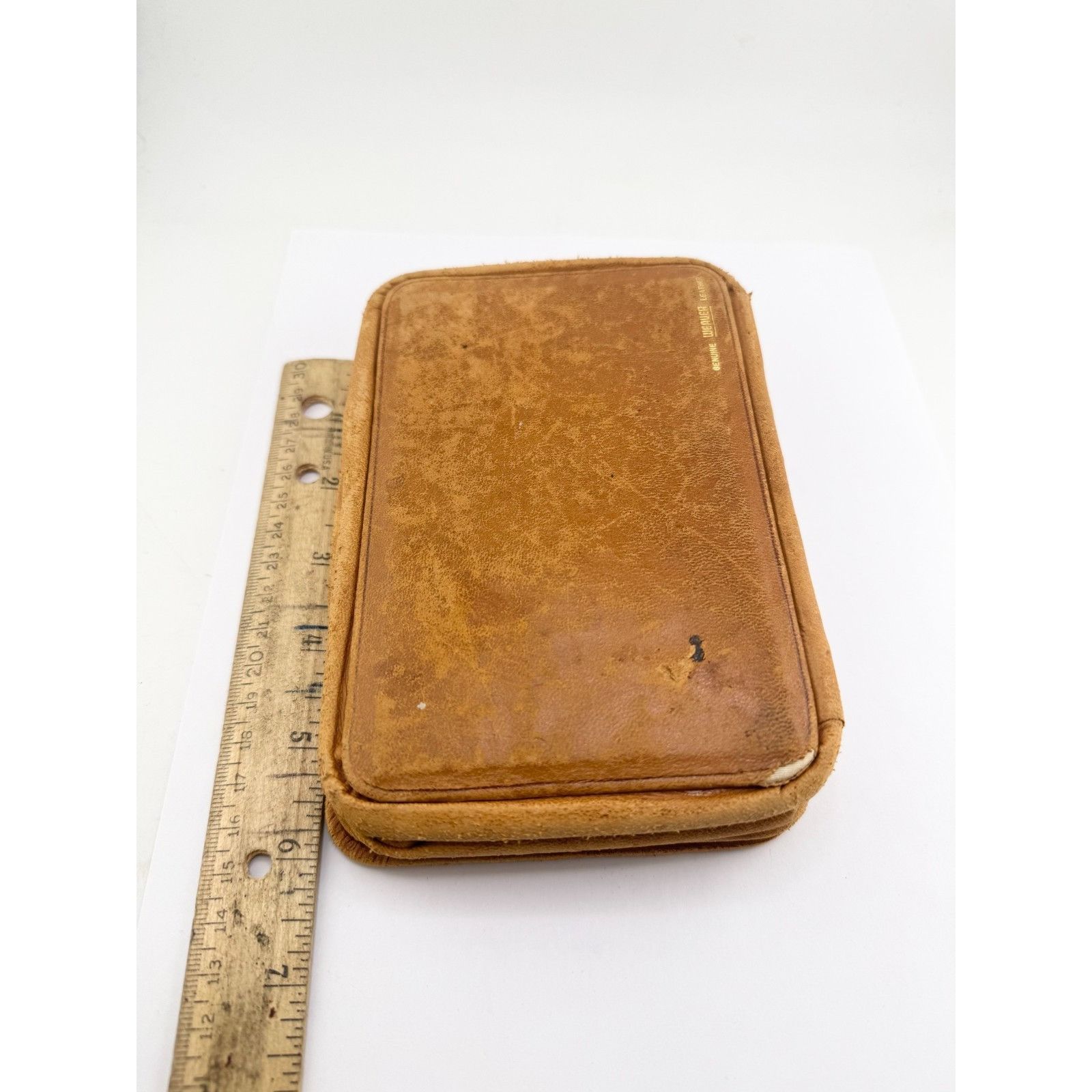 Vintage Vintage Genuine Weaver Leather Jewelry Box Light Brown Tan G Size ONE SIZE - 2 Thumbnail