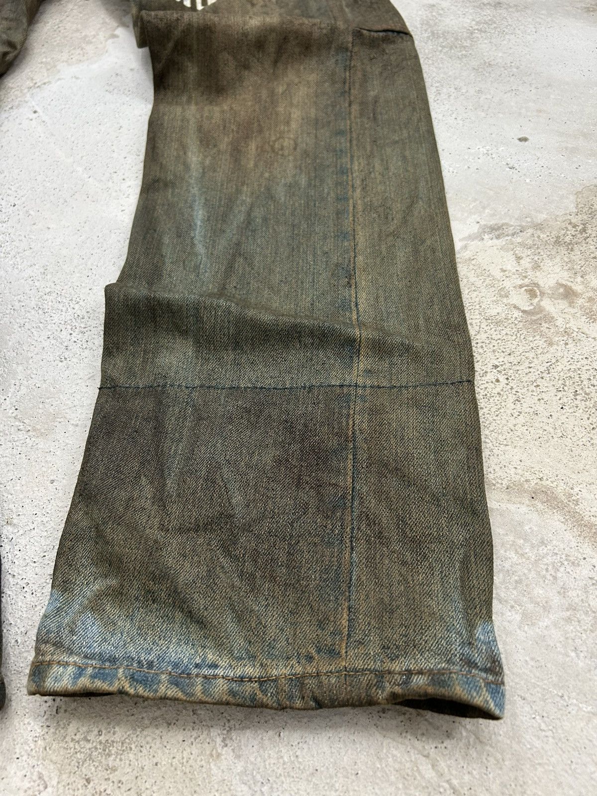 20471120 Vintage Dominate Japan Double Waist Mud Washed Dirty Wording Size US 30 / EU 46 - 4 Thumbnail