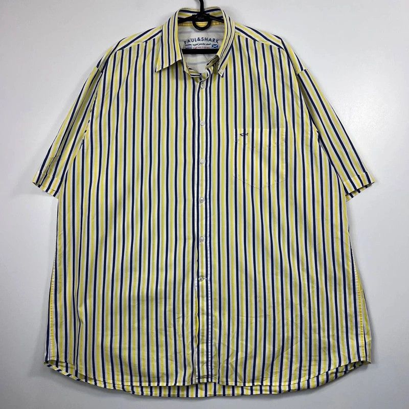 Paul & Shark Paul & Shark Yachting Striped Short Sleeve Shirt Sz XL Size US XL / EU 56 / 4 - 1 Thumbnail