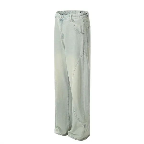 Japanese Brand Vintage distressed split stitching light washed jeans Size US 32 / EU 48 - 2 Thumbnail