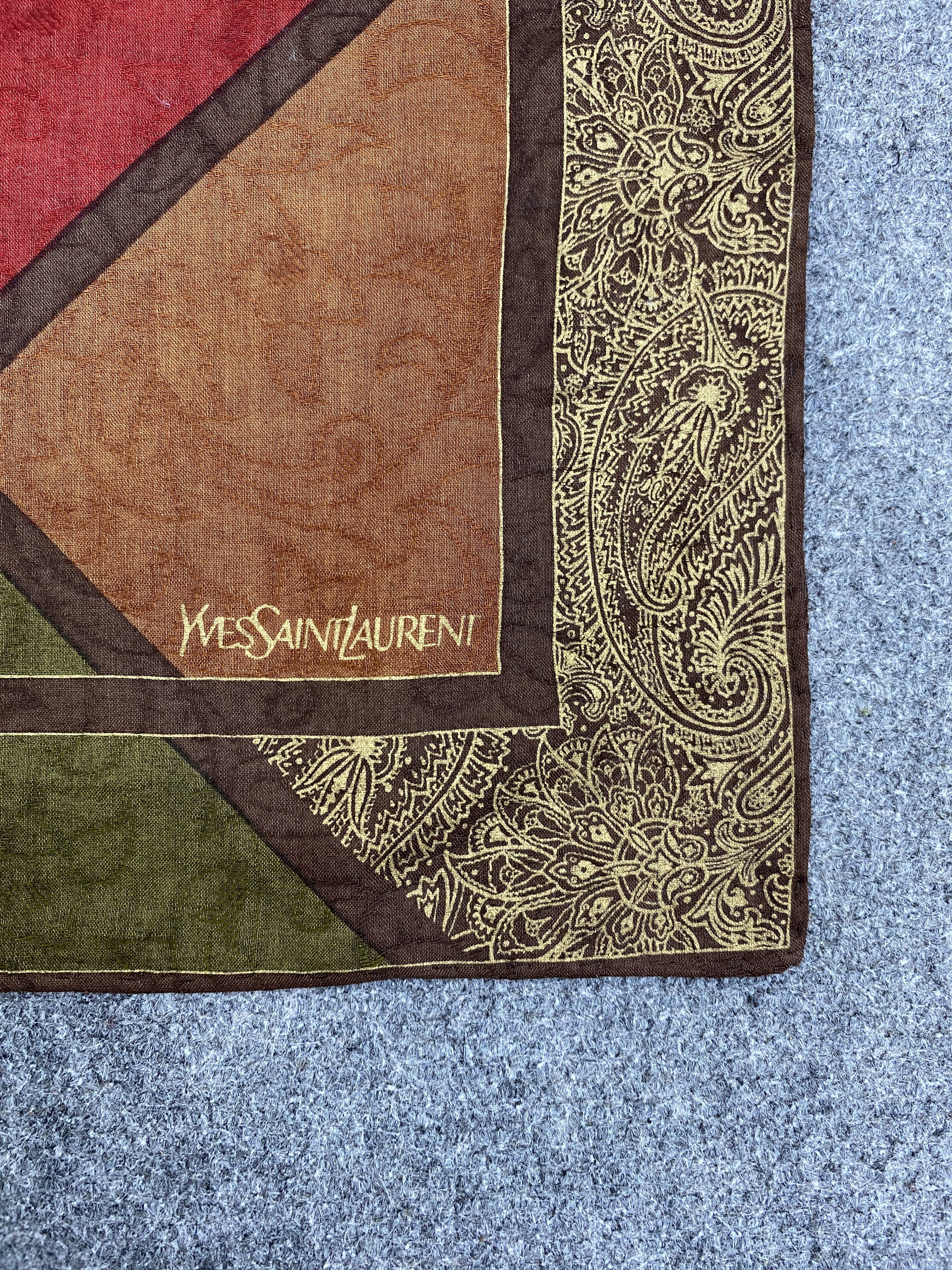 Yves Saint Laurent Yves Saint Laurent Handkerchief / Neckerchief HKC0583 Size ONE SIZE - 5 Thumbnail