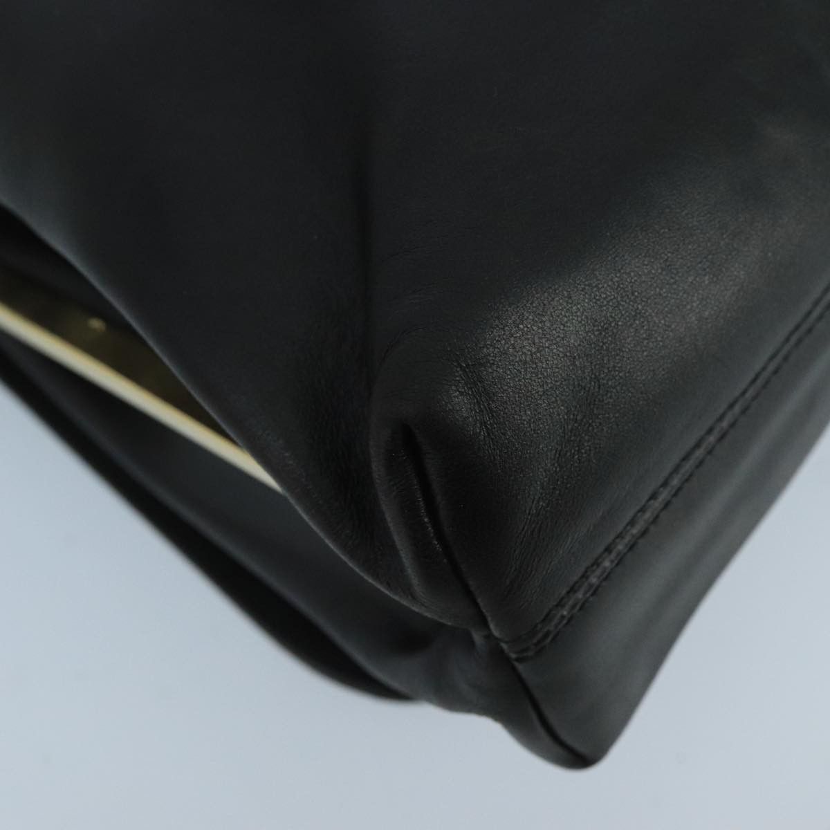Salvatore Ferragamo Salvatore Ferragamo Shoulder Bag Leather Black Gold Size ONE SIZE - 13 Thumbnail