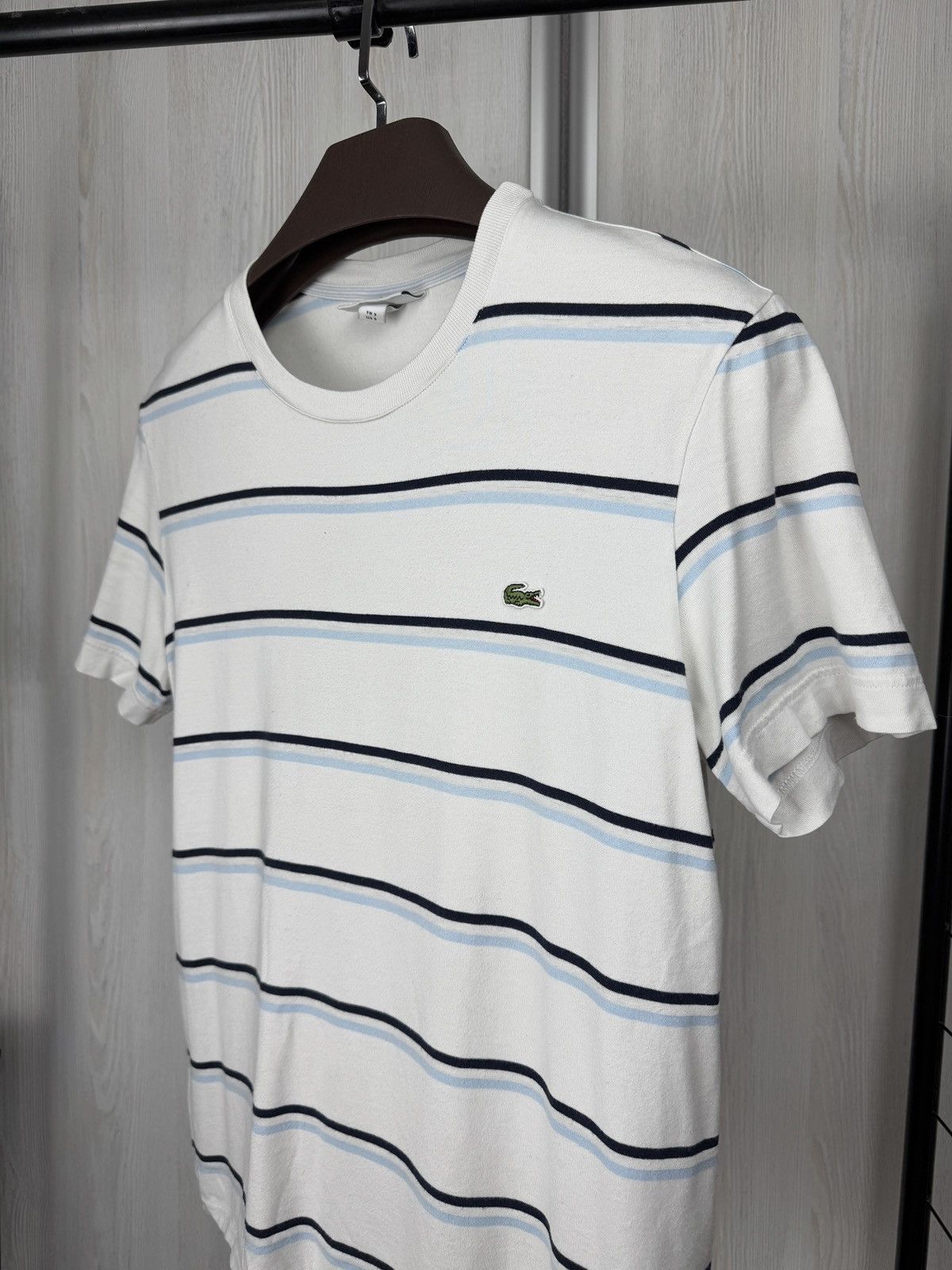 Lacoste Lacoste white striped cotton linen tee shirt size S Size US S / EU 44-46 / 1 - 4 Thumbnail