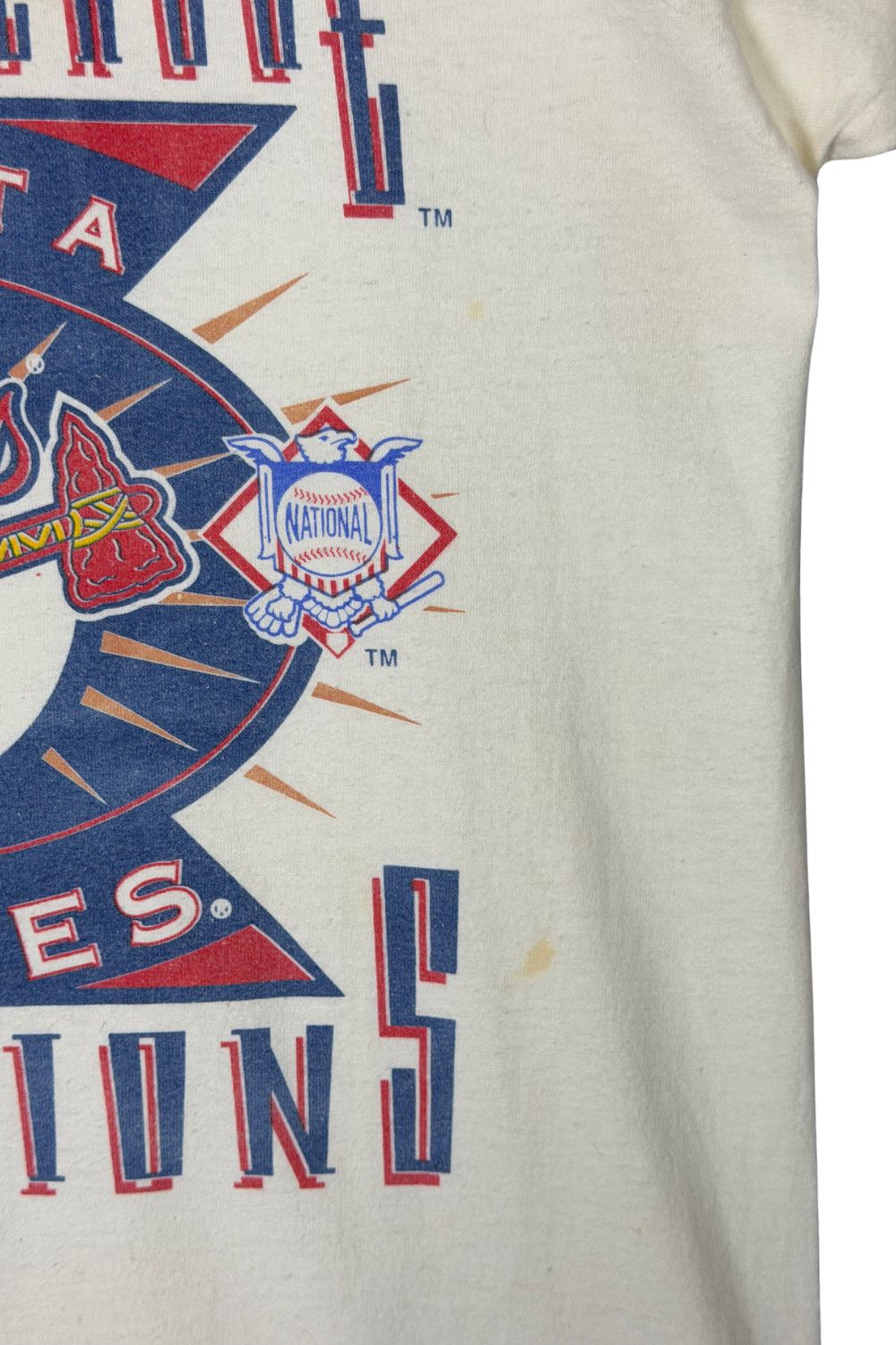 Fruit Of The Loom 1995 Atlanta Braves National League Champions Tee MLB Size US L / EU 52-54 / 3 - 10 Thumbnail