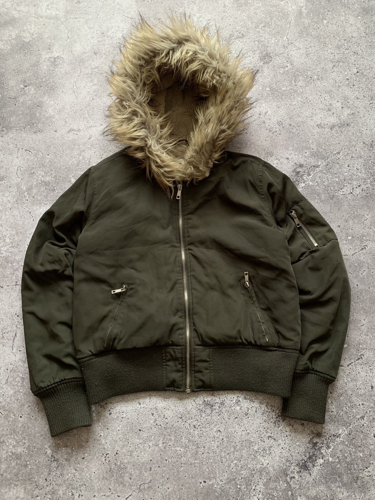 If Six Was Nine 🔥HYPE BOMBER MOHAIR Y2K FAUX FUX OPIUM WOMENS JACKET Size M / US 6-8 / IT 42-44 - 3 Thumbnail