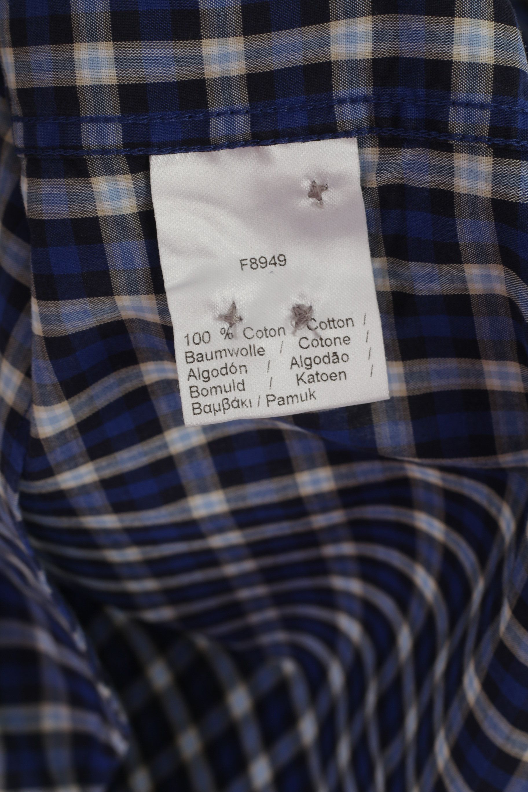 Lacoste Lacoste Men 39 S/M Casual Shirt Blue Check Cotton 9644 Size US S / EU 44-46 / 1 - 5 Thumbnail