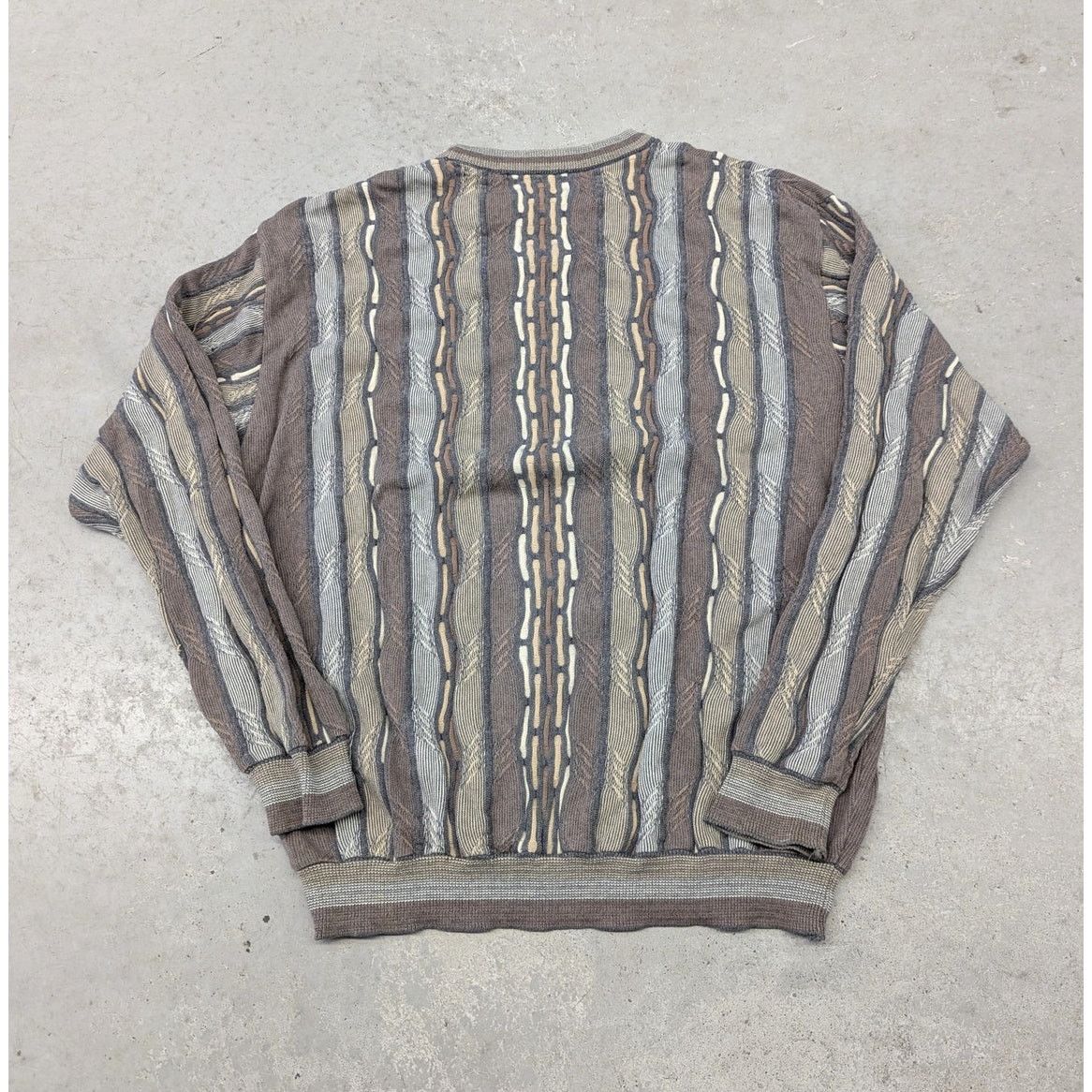 Coogi × Vintage Vintage 3D Knit muted tones coogi style sweater Size US XL / EU 56 / 4 - 2 Thumbnail