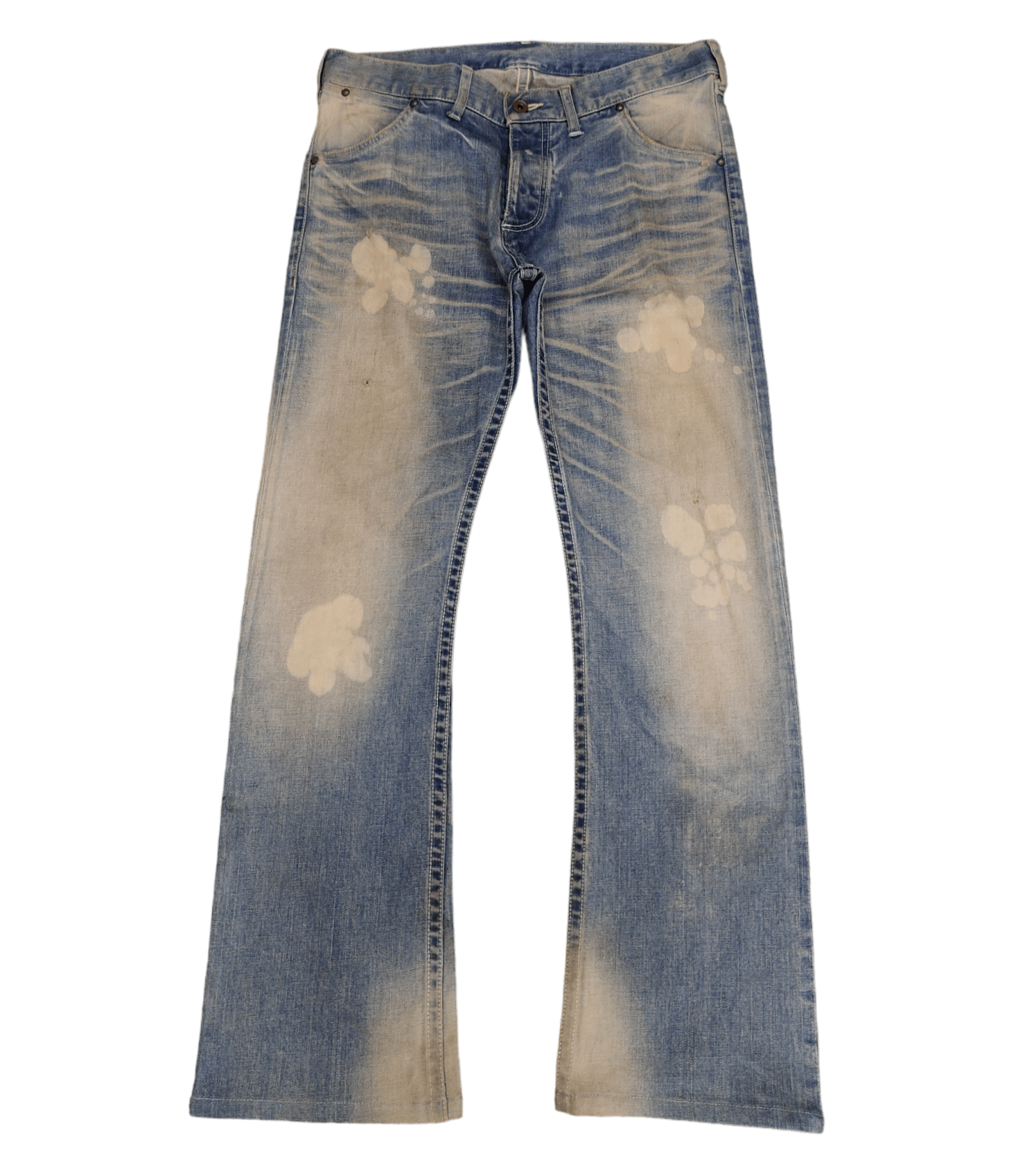 Issey Miyake Flare Jeans Ayuite Issey Miyake Distress Faded Bootcut Y2k Size US 34 / EU 50 - 1 Thumbnail