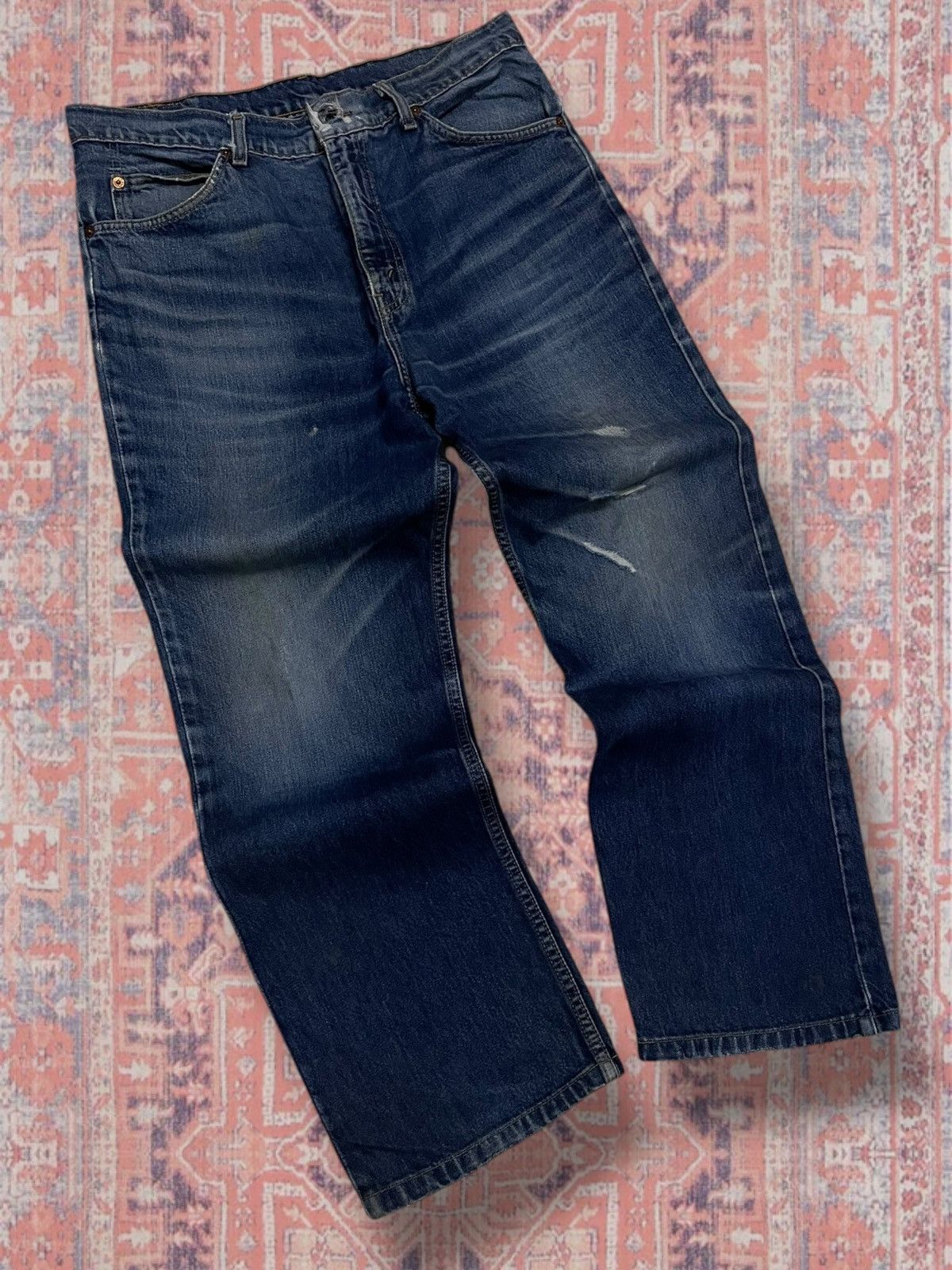 Levi's Vintage Clothing Vintage Rare Levis Strauss & Co 605 Orange Tab Distressed Size US 34 / EU 50 - 2 Thumbnail