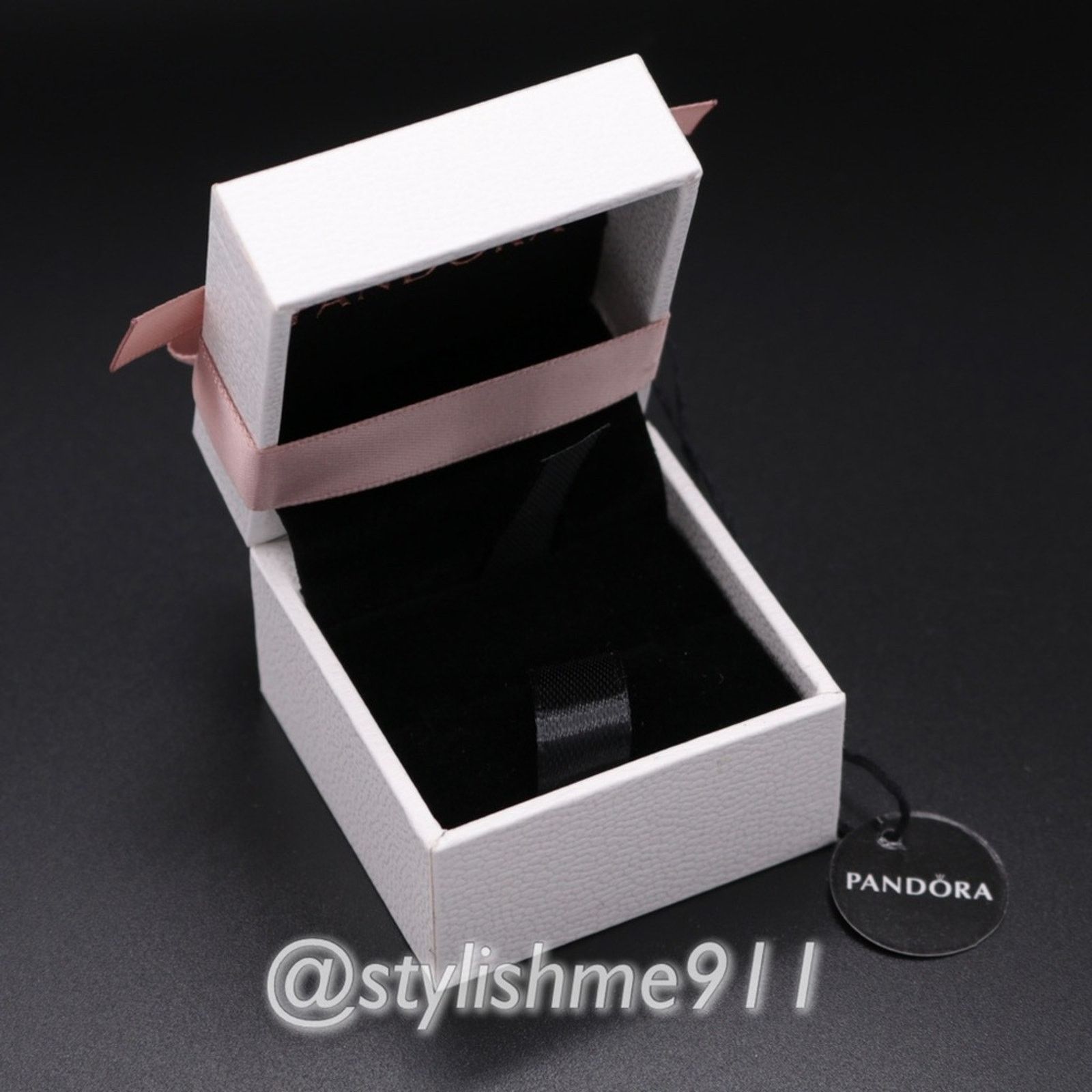pandora Pandora Charm / Ring Gift Box with Pandora Tag and Bow Size ONE SIZE - 6 Thumbnail
