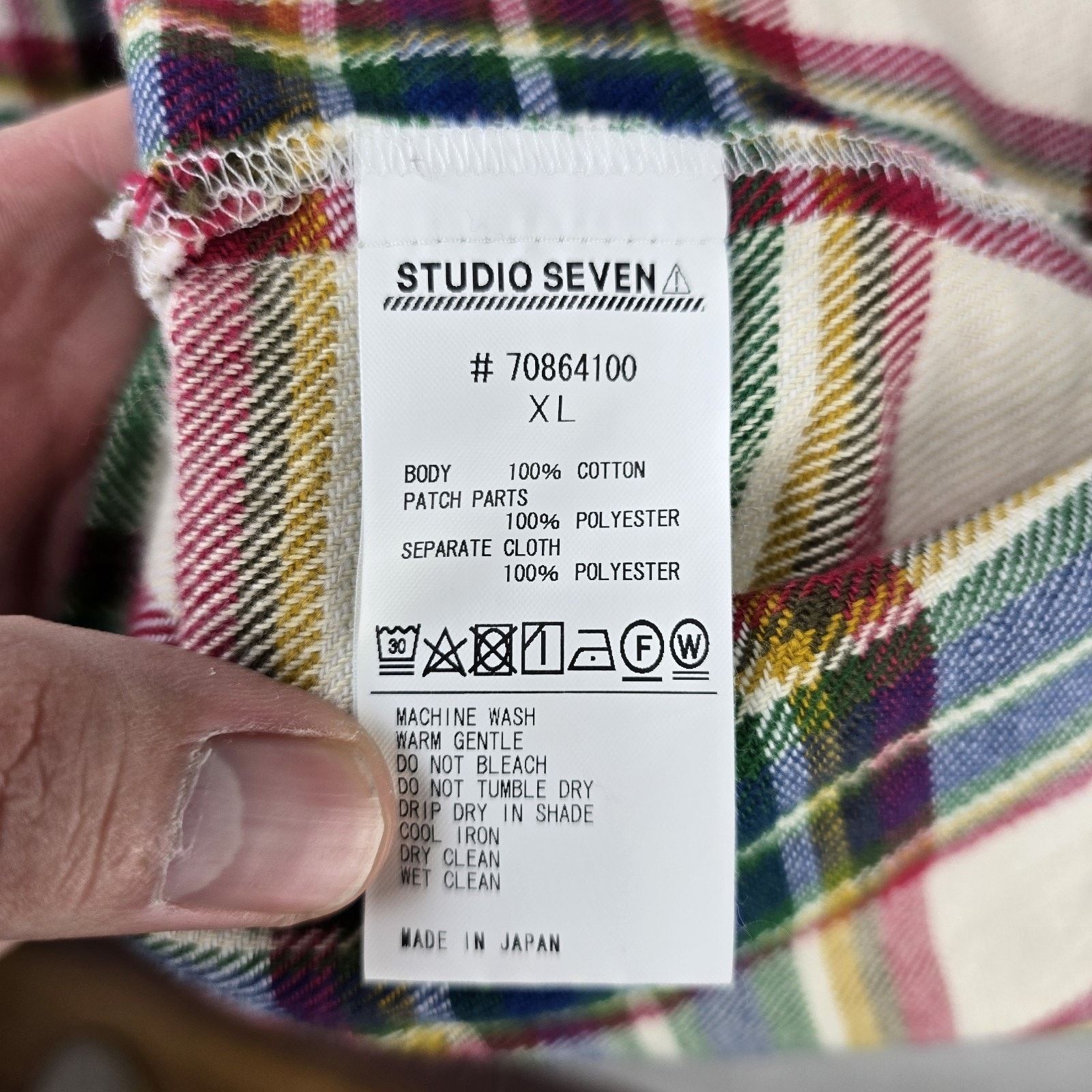 Studio Seven Studio Seven Flannel Shirt Mens XL Long Sleeve Star Patch Size US XL / EU 56 / 4 - 7 Thumbnail