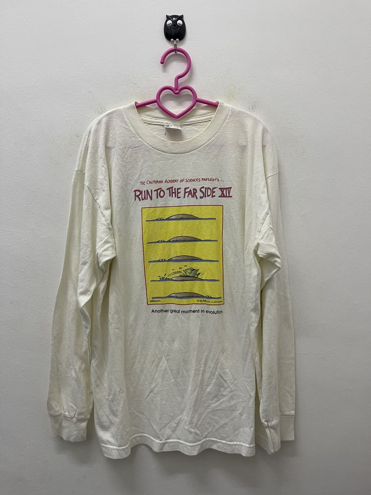 image of Art x Made In USA Vintage Run To The Far Side Xiv Gary Larson 1982 Tee in White, Men's (Size Large)