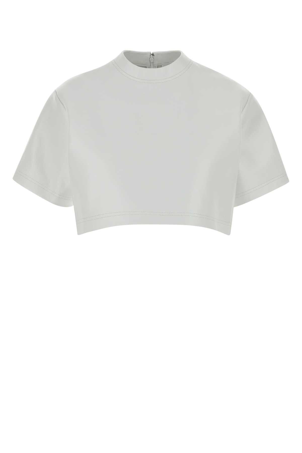Balenciaga White Leather Crop-Top Size S / US 4 / IT 40 - 1 Thumbnail