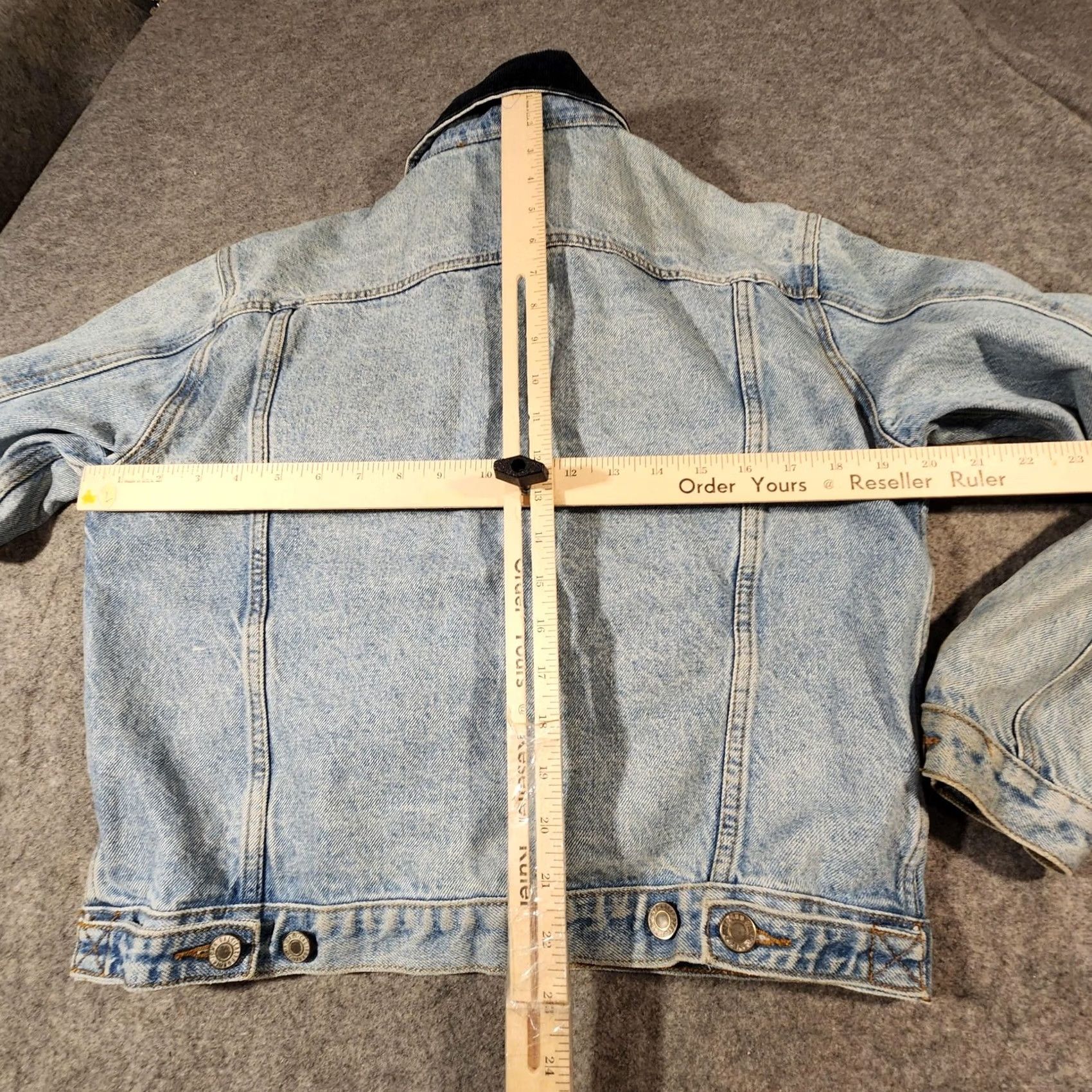 Denime VINTAGE John Galt Denim Jacket Womens Small Blue Trucker Corduroy Collar Size S / US 4 / IT 40 - 5 Thumbnail
