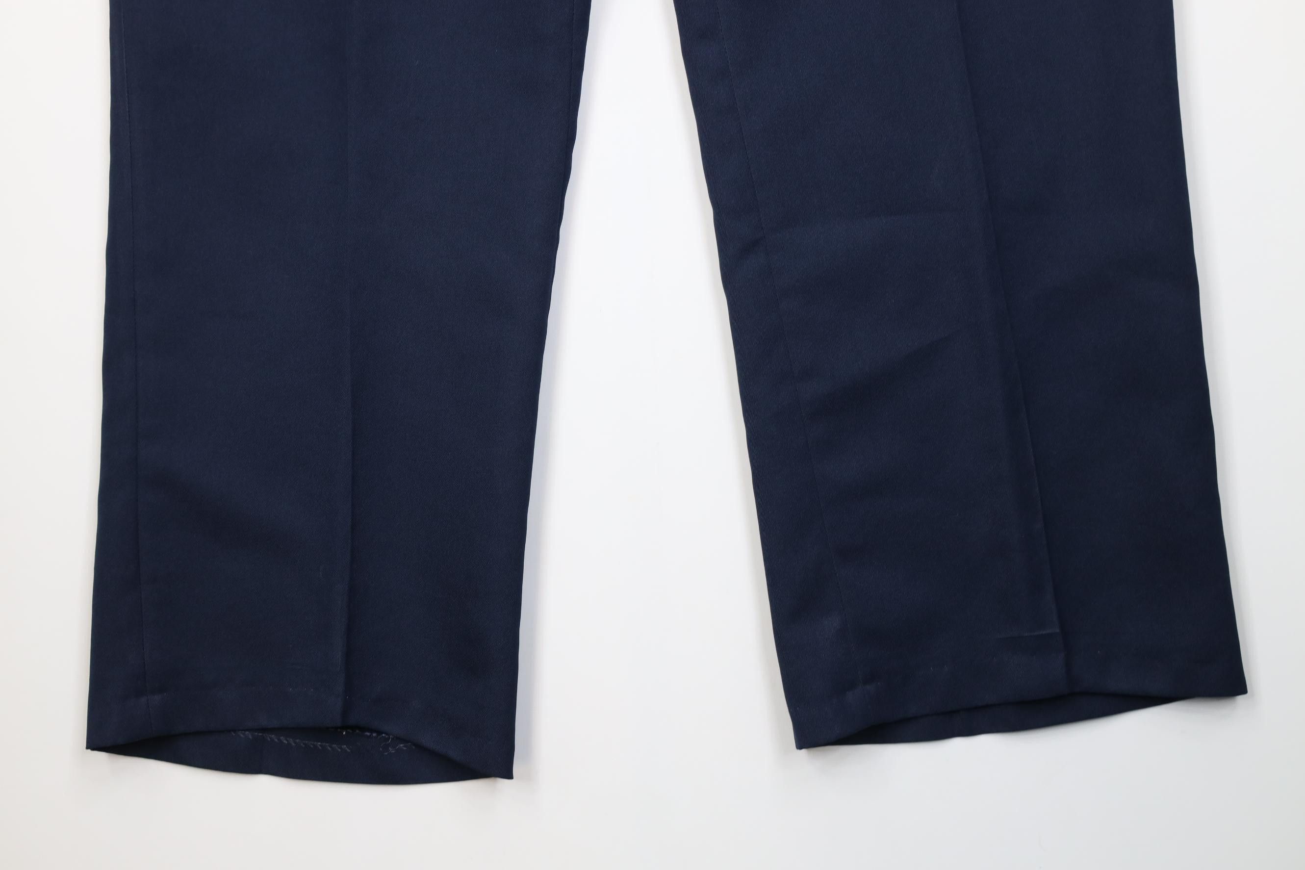 Vintage Vintage 70s Streetwear Knit Wide Leg Chino Pants Blue Size US 38 / EU 54 - 4 Thumbnail