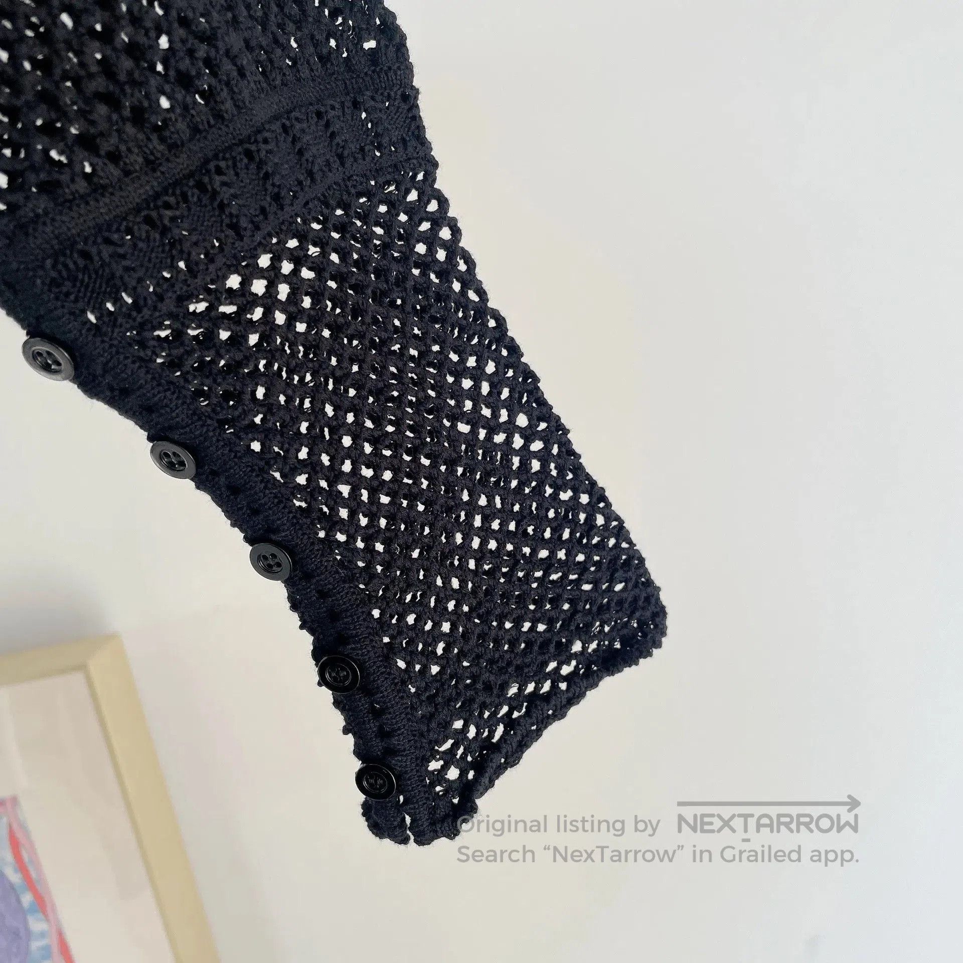 Dior Christian Dior Black Openwork Knit Top. Size S / US 4 / IT 40 - 5 Thumbnail
