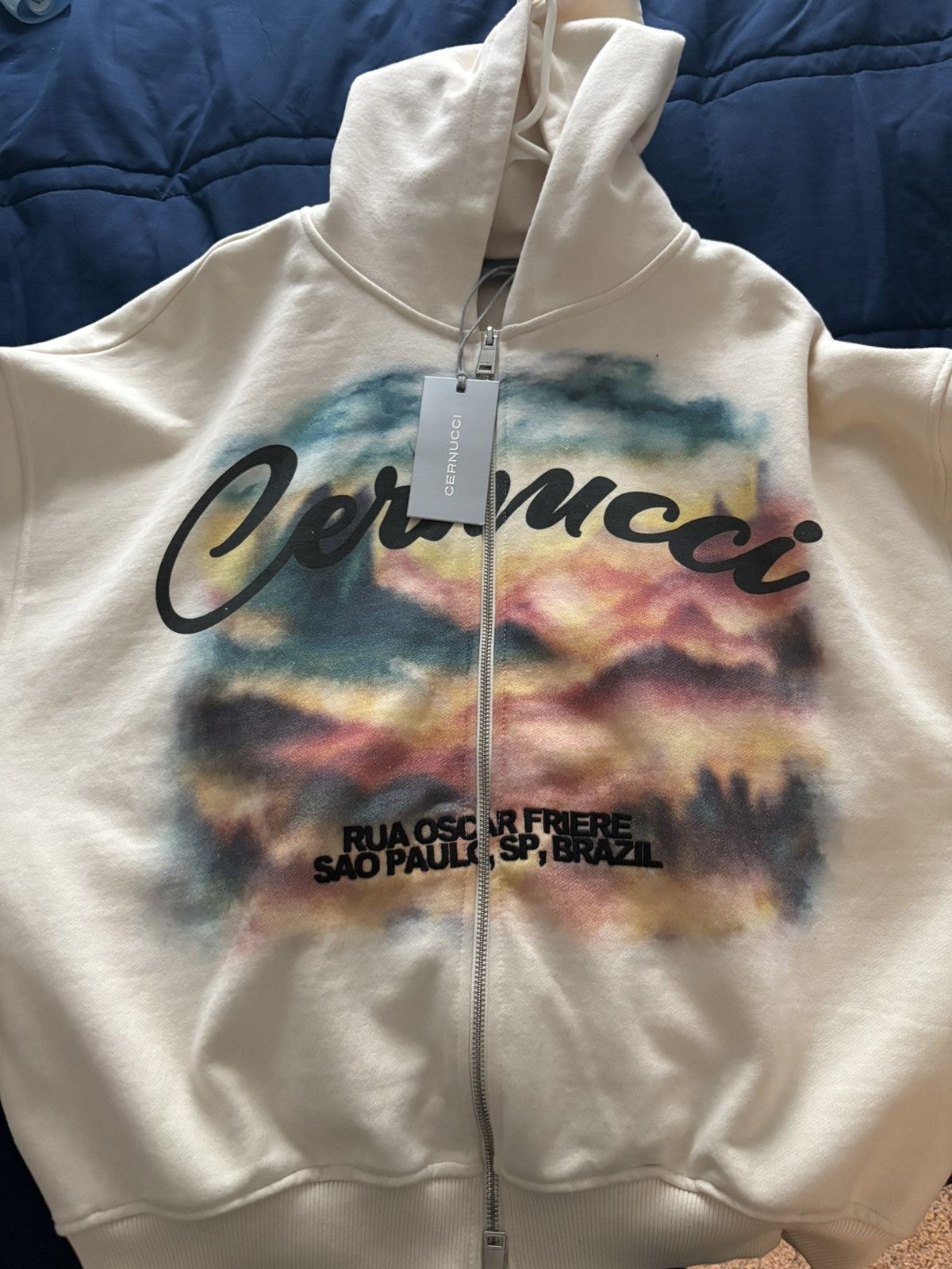 Other Cernucci cream zip up hoodie size L Size US L / EU 52-54 / 3 - 1 Thumbnail