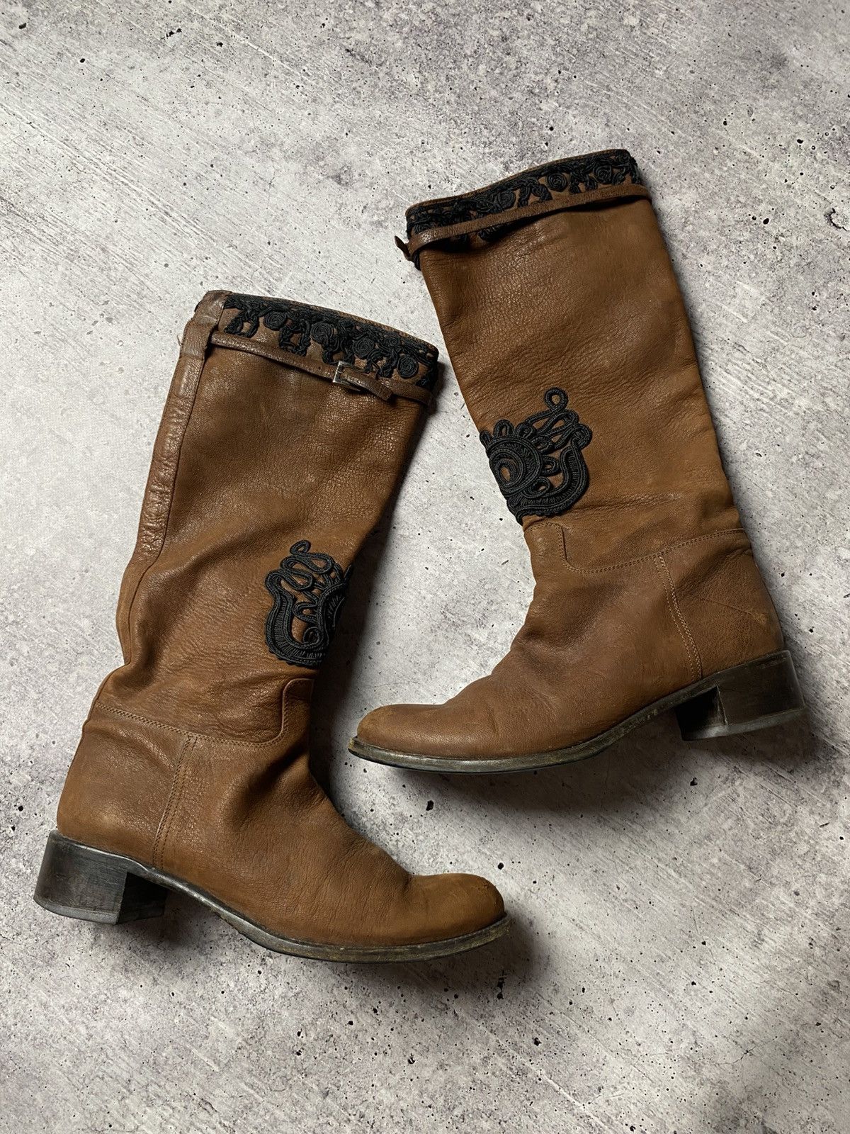 Prada Vintage Prada Riding Leather Boots Size US 8.5 / IT 38.5 - 1 Thumbnail
